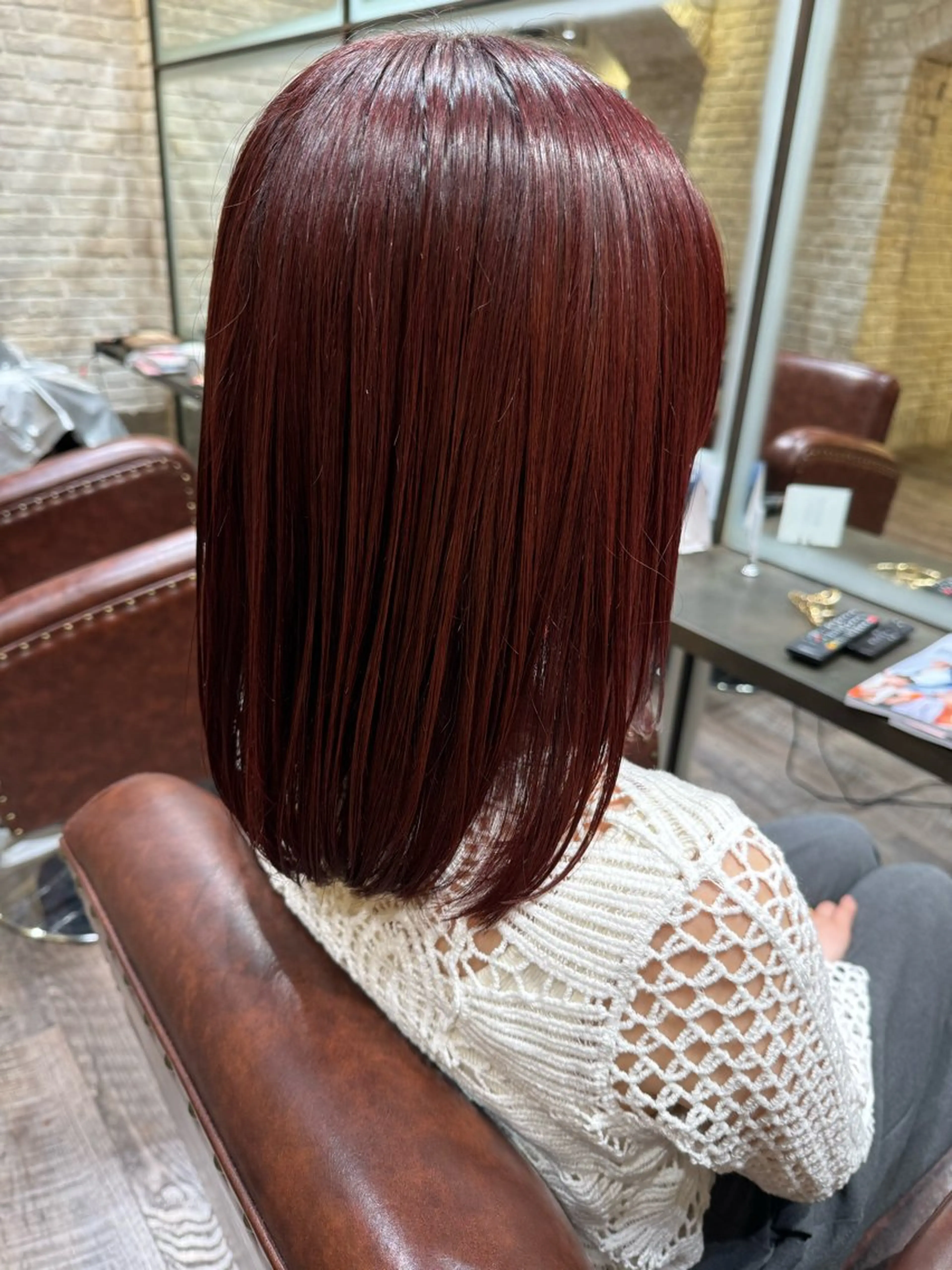 ミディアム カラー ブリーチ 野口 菜緒のヘアスタイル