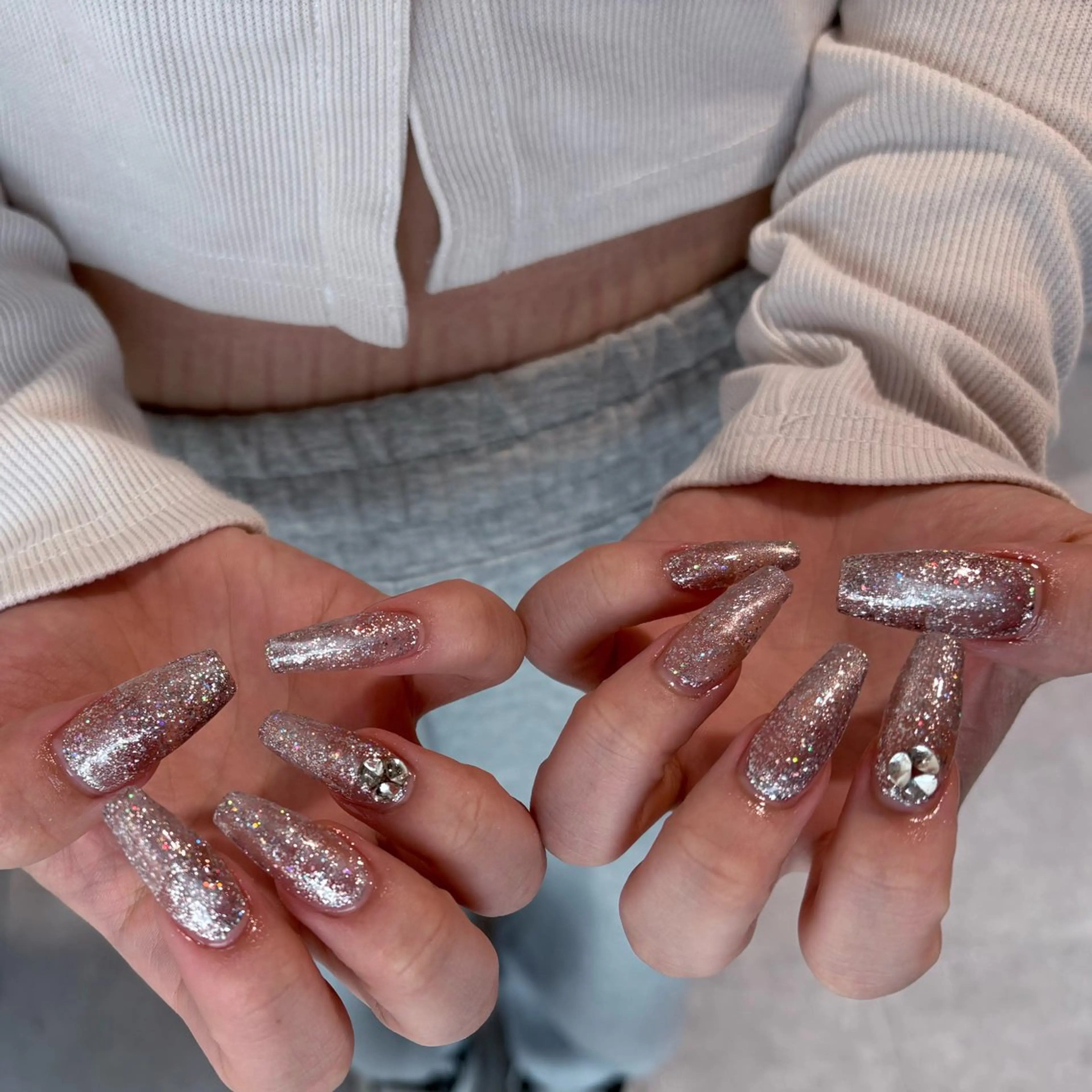 ネイル アートネイル 長さ出し フラッシュネイル 韓国ネイル ニュアンスネイル vante_aimi .パラジェル取扱店のネイルデザイン