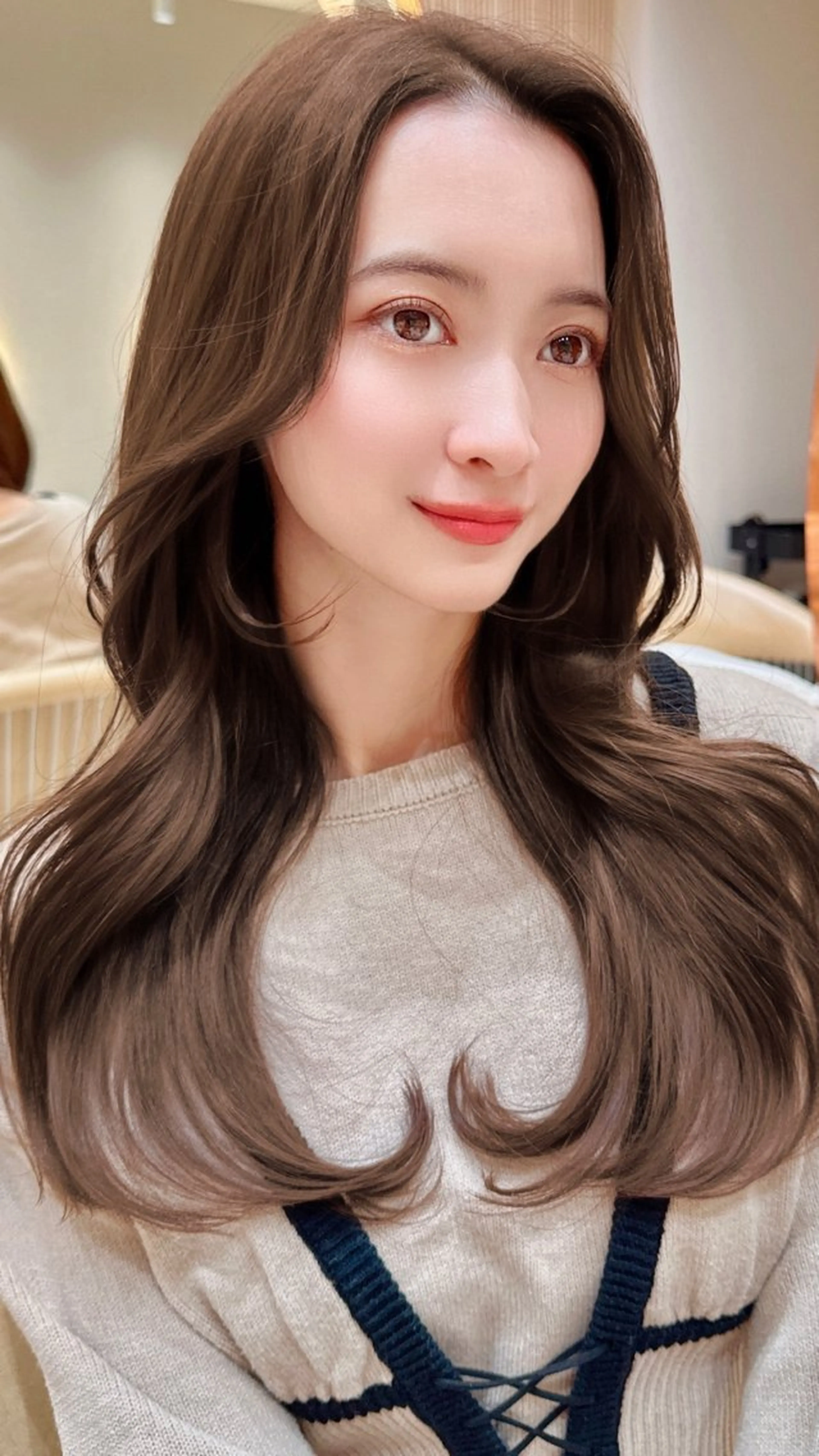 セミロング カラー カット ヘアカラー トリートメント レイヤー❣️縮毛矯正 川村利幸のヘアスタイル