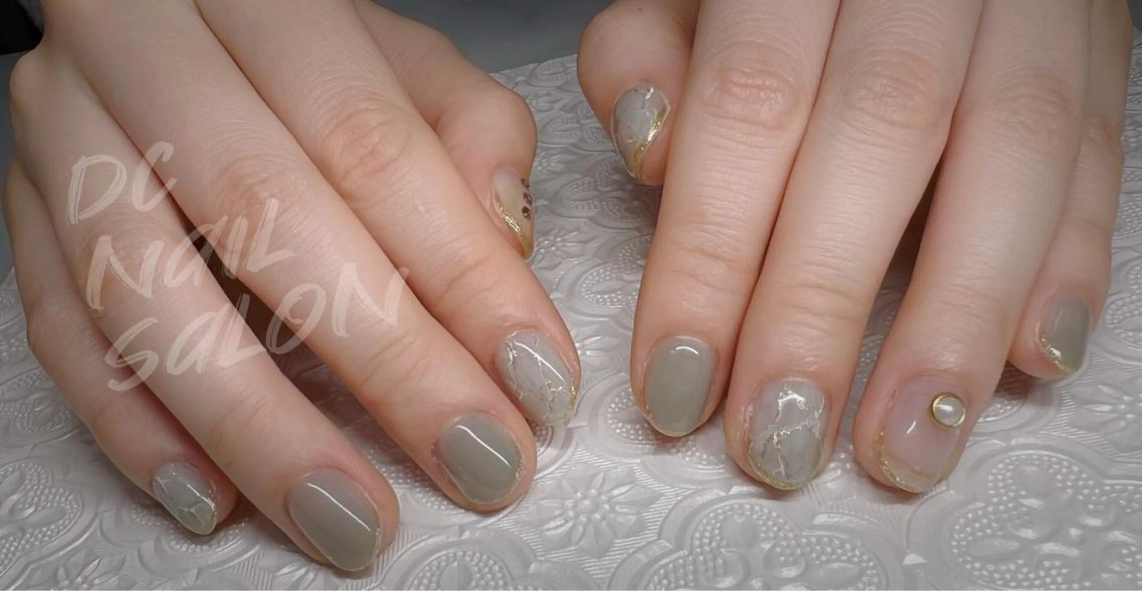 ネイル アートネイル ジェルネイル 大理石ネイル(マーブル) シンプルネイル 冬ネイル DC nail salonのネイルデザイン