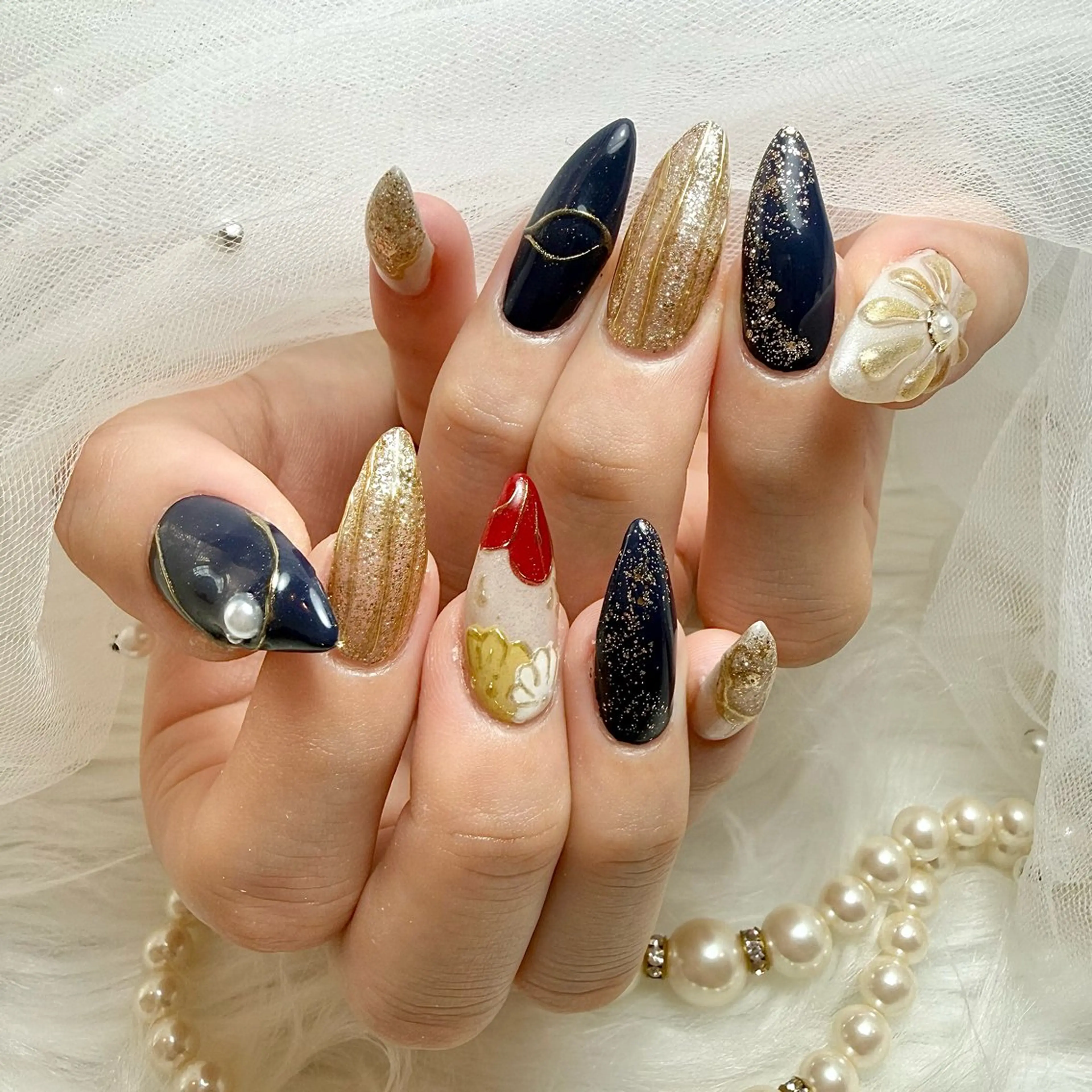 ロング ハンドネイル Conjunim MAMI🎀✨のネイルデザイン