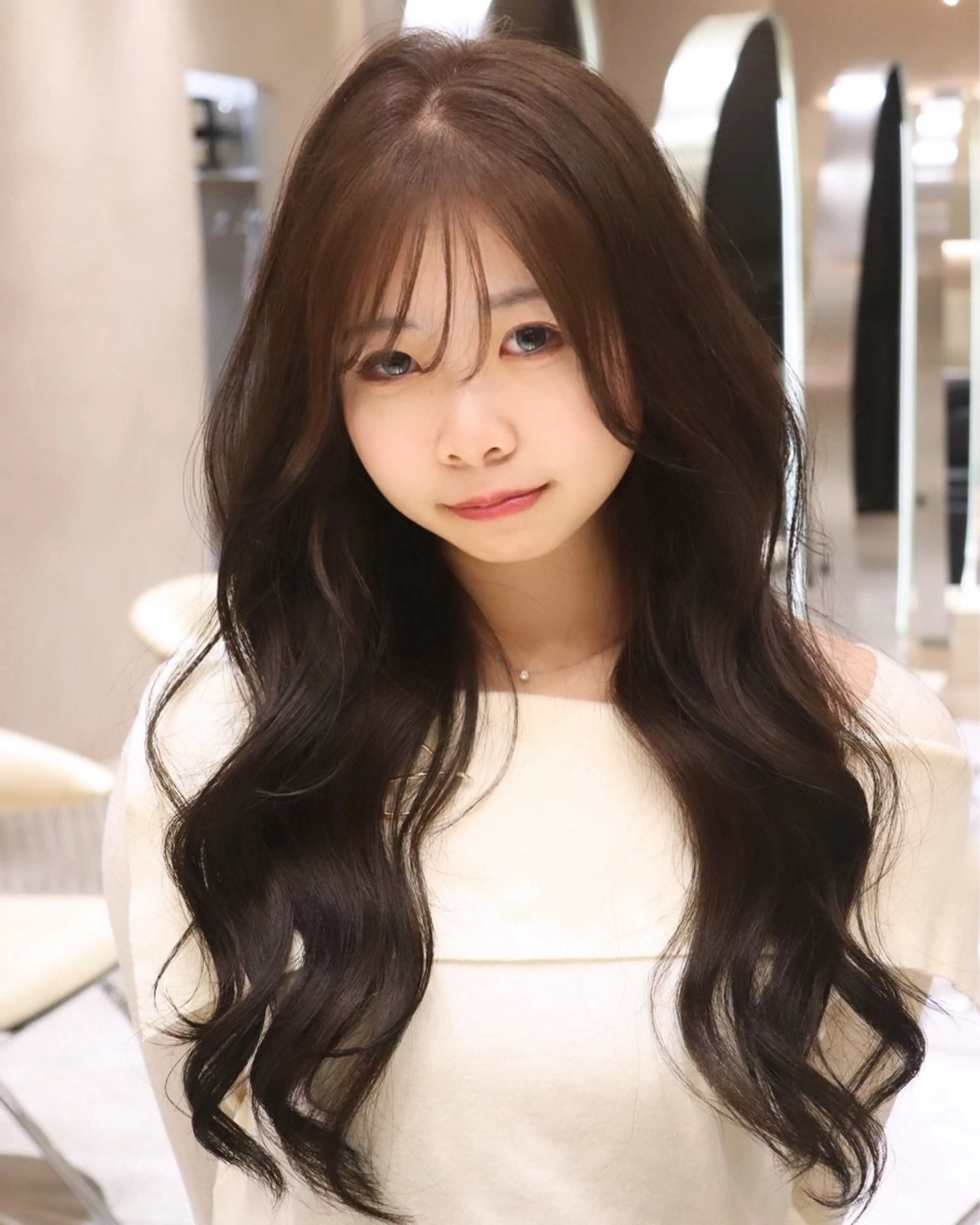 セミロング カット ヘアカラー トリートメント 韓国ヘア/ベージュ カラー/髪質改善/涼のヘアスタイル