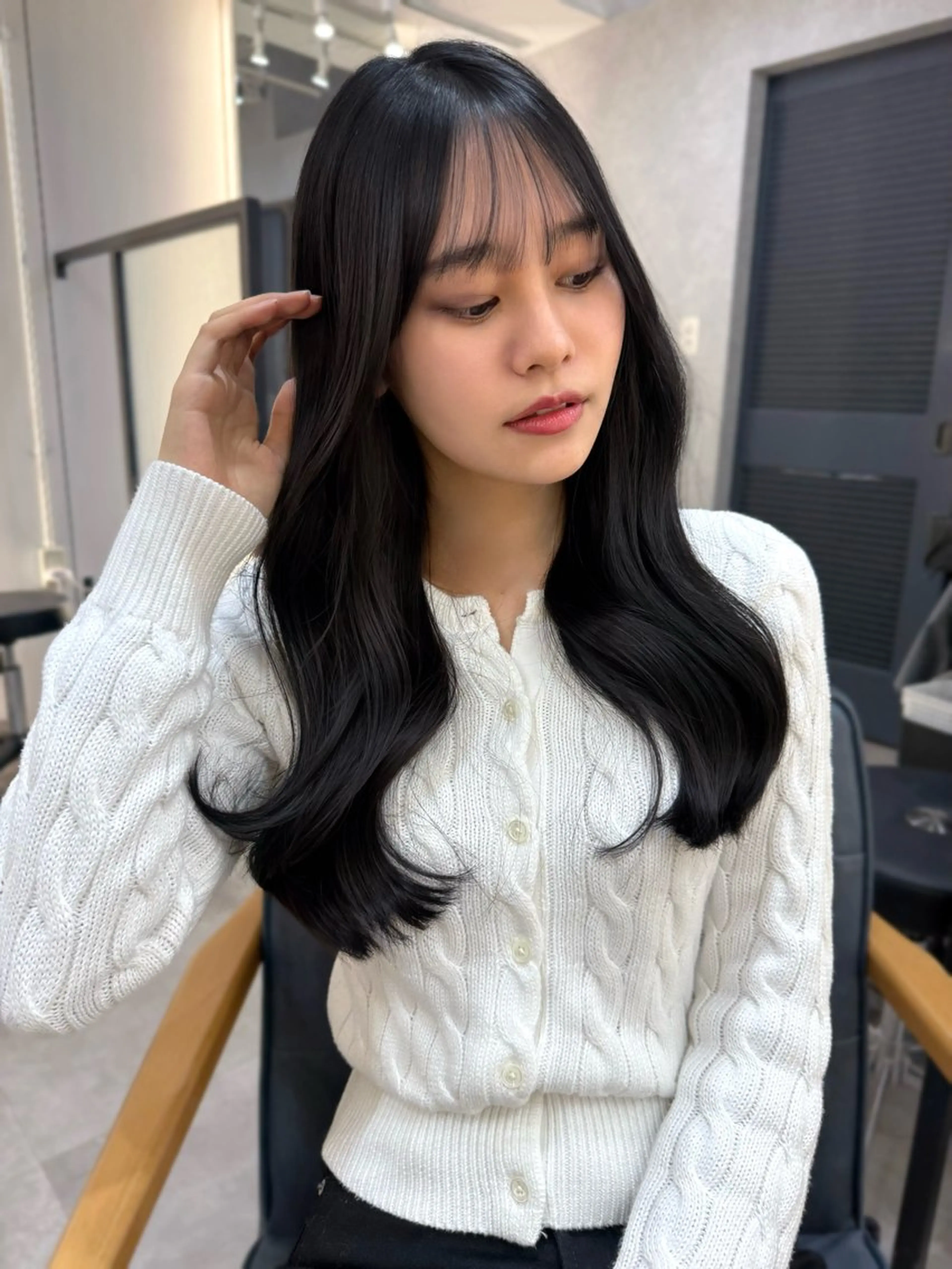 ロング 韓国風ヘア レイヤーカット 小顔カット ace share salon所属・韓国風パーマ/ 菅沼 成郷のヘアスタイル