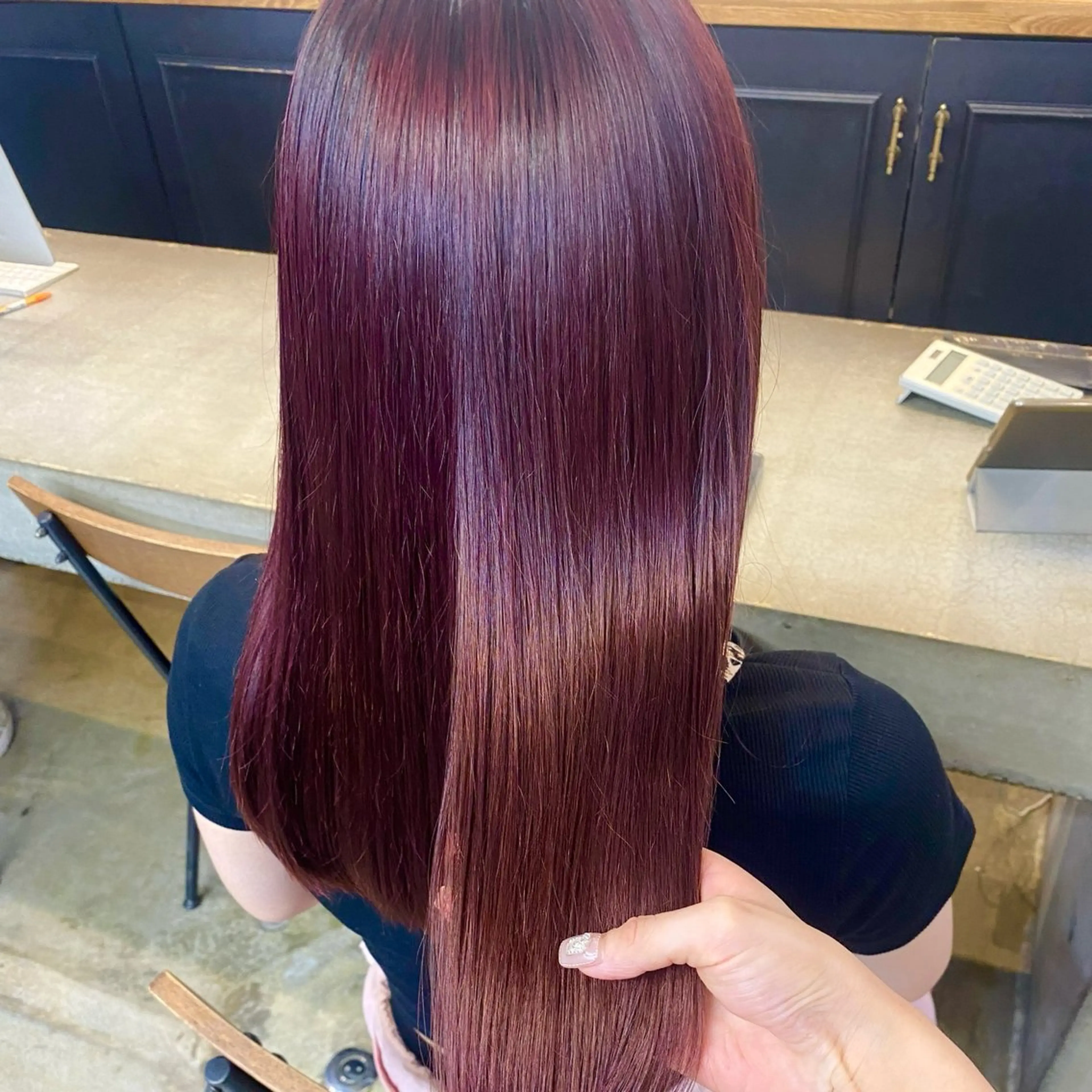 ロング カラー カット ヘアカラー トリートメント ヘッドスパ ヘアセット 艶カラー×髪質改善 /レイヤー✂️レオンのヘアスタイル