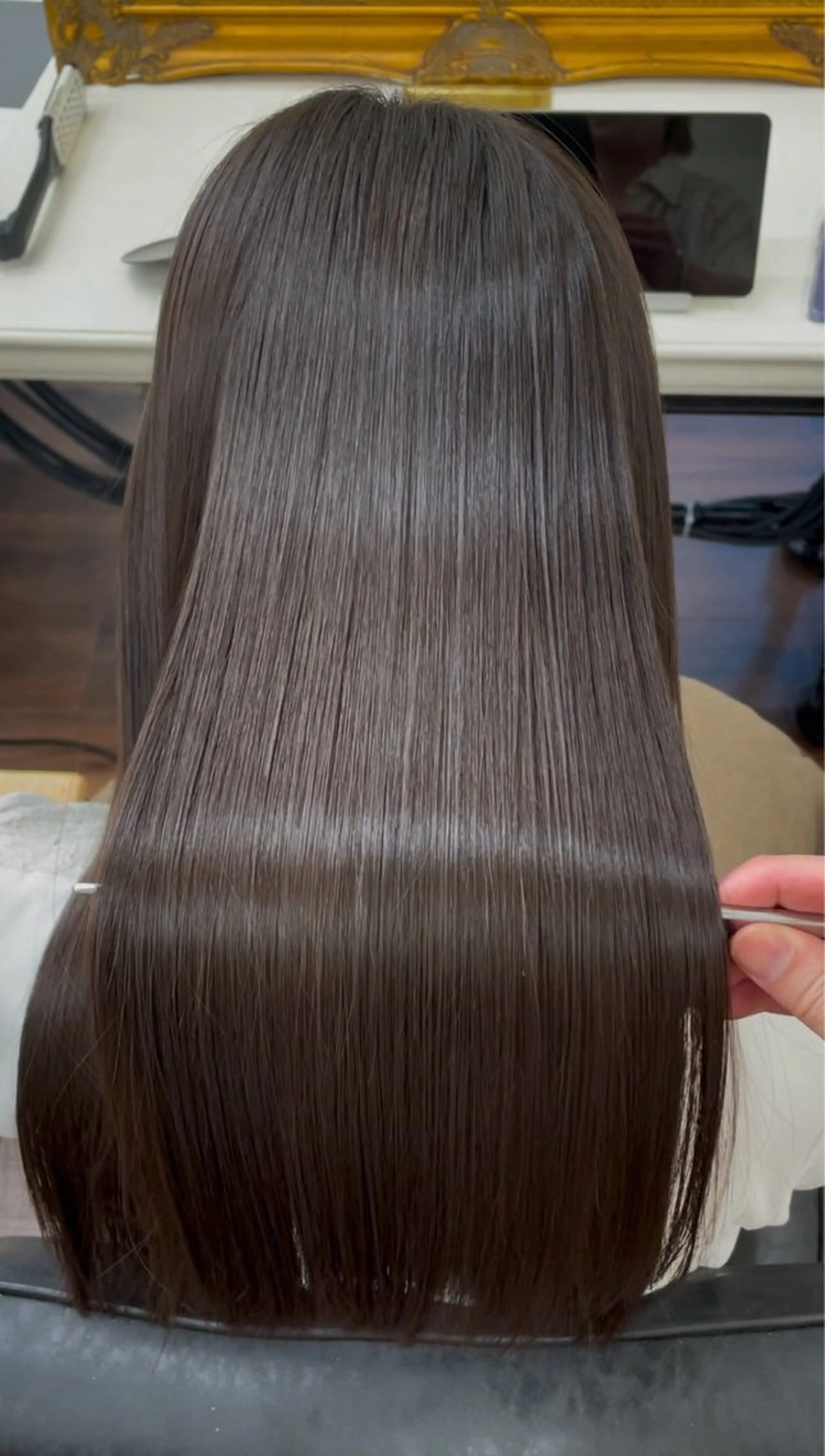 ロング 髪質改善 縮毛矯正 トリートメント トリートメント 渋谷/原宿 カラー× トリートメント ｻﾜのヘアスタイル