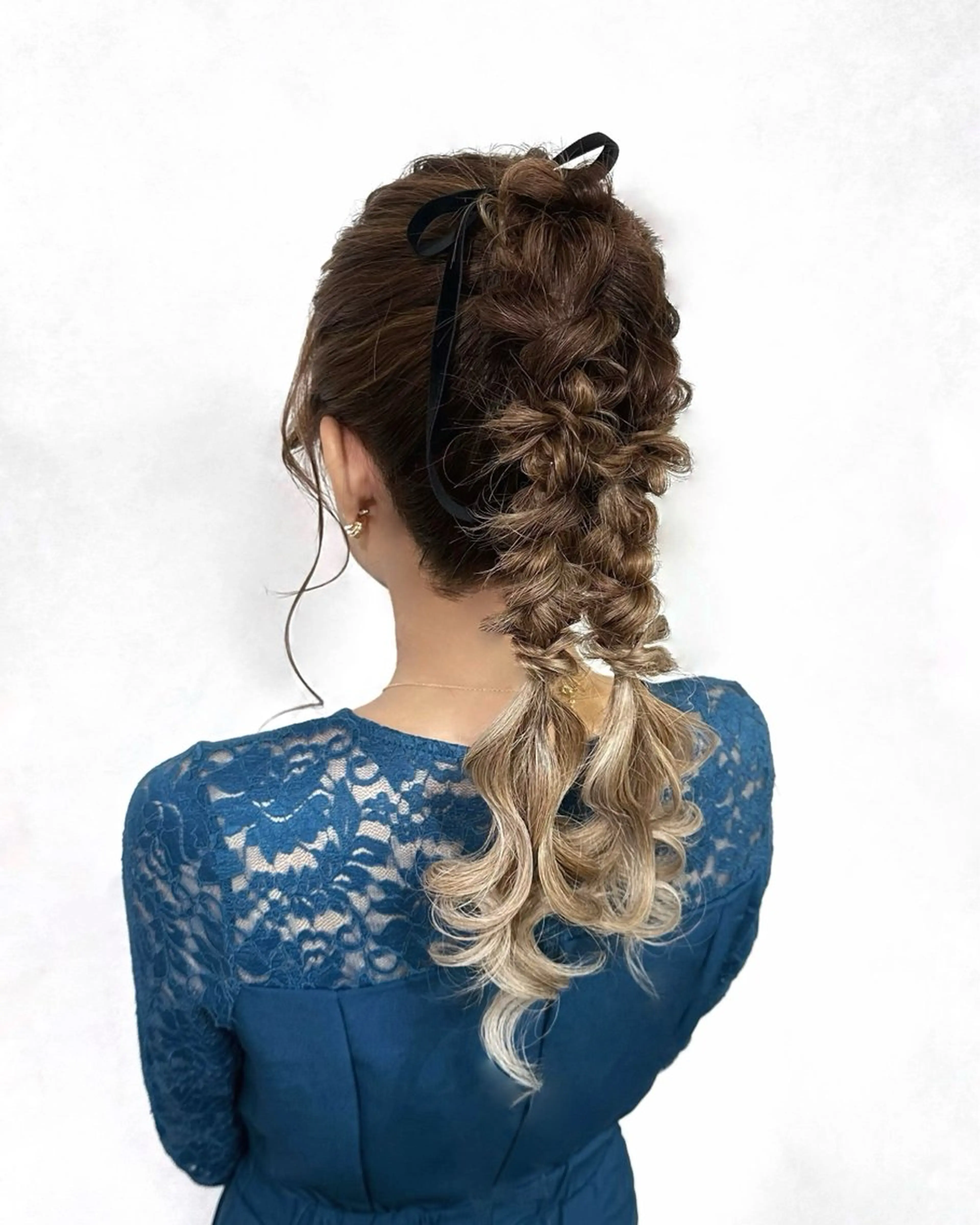 ロング ヘアアレンジ 結婚式・ブライダル hair make applause.所属・小賀 栞奈のヘアスタイル