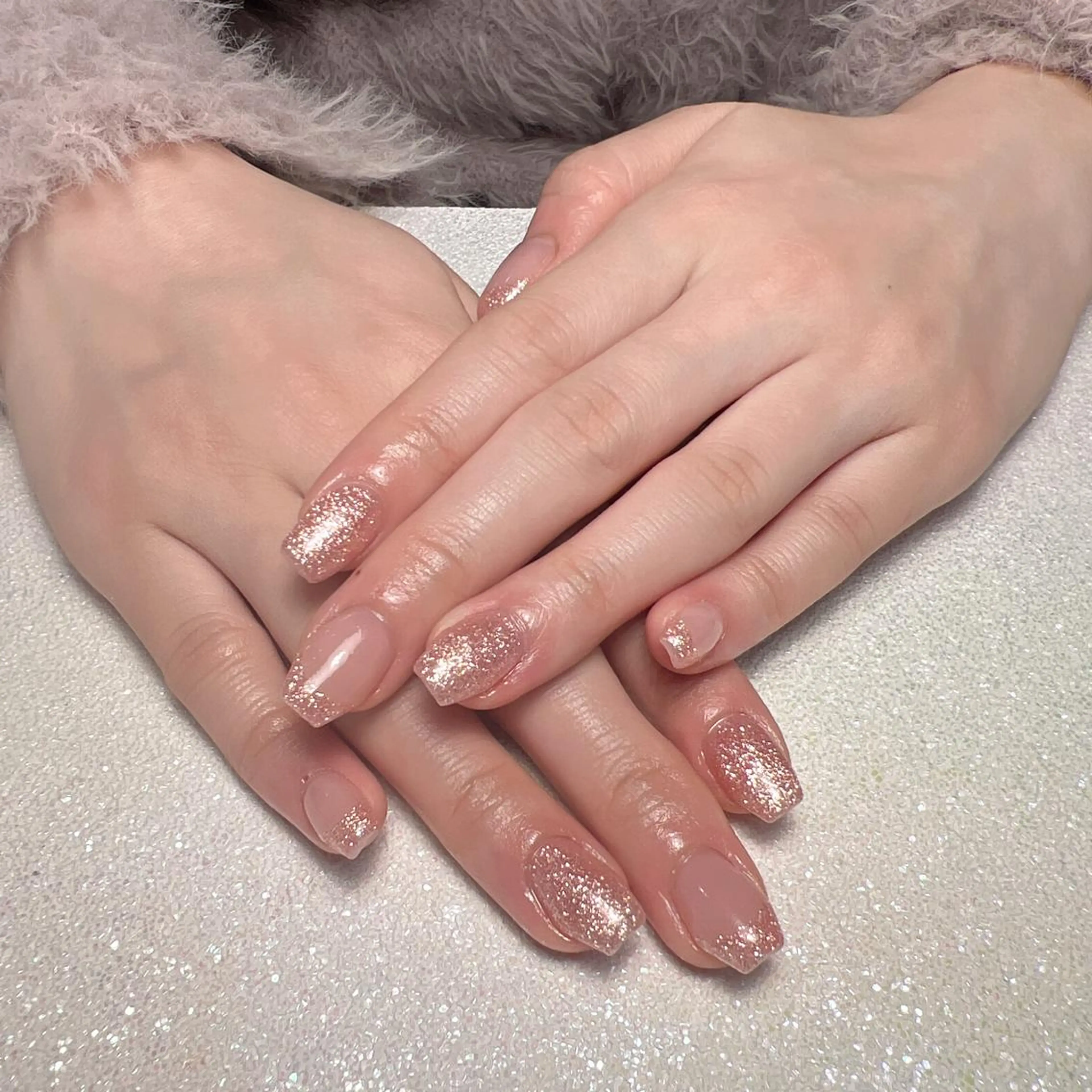 ネイル アートネイル 長さ出し フラッシュネイル フレンチネイル ジェルネイル You&Me Yukiのネイルデザイン