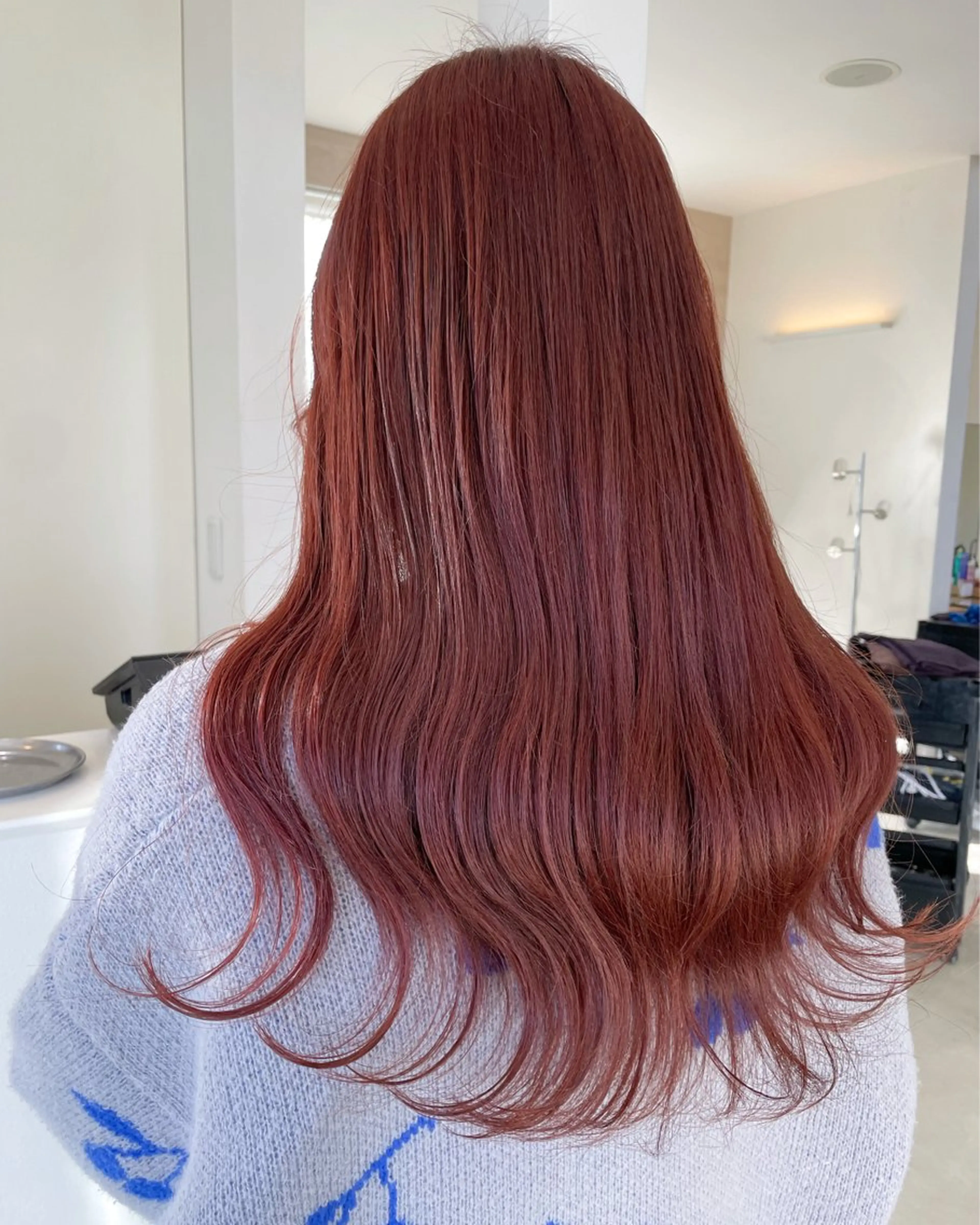 ロング カラー ブリーチ ブリーチなしカラー ピンクカラー mir所属・柿沼 未夢のヘアスタイル