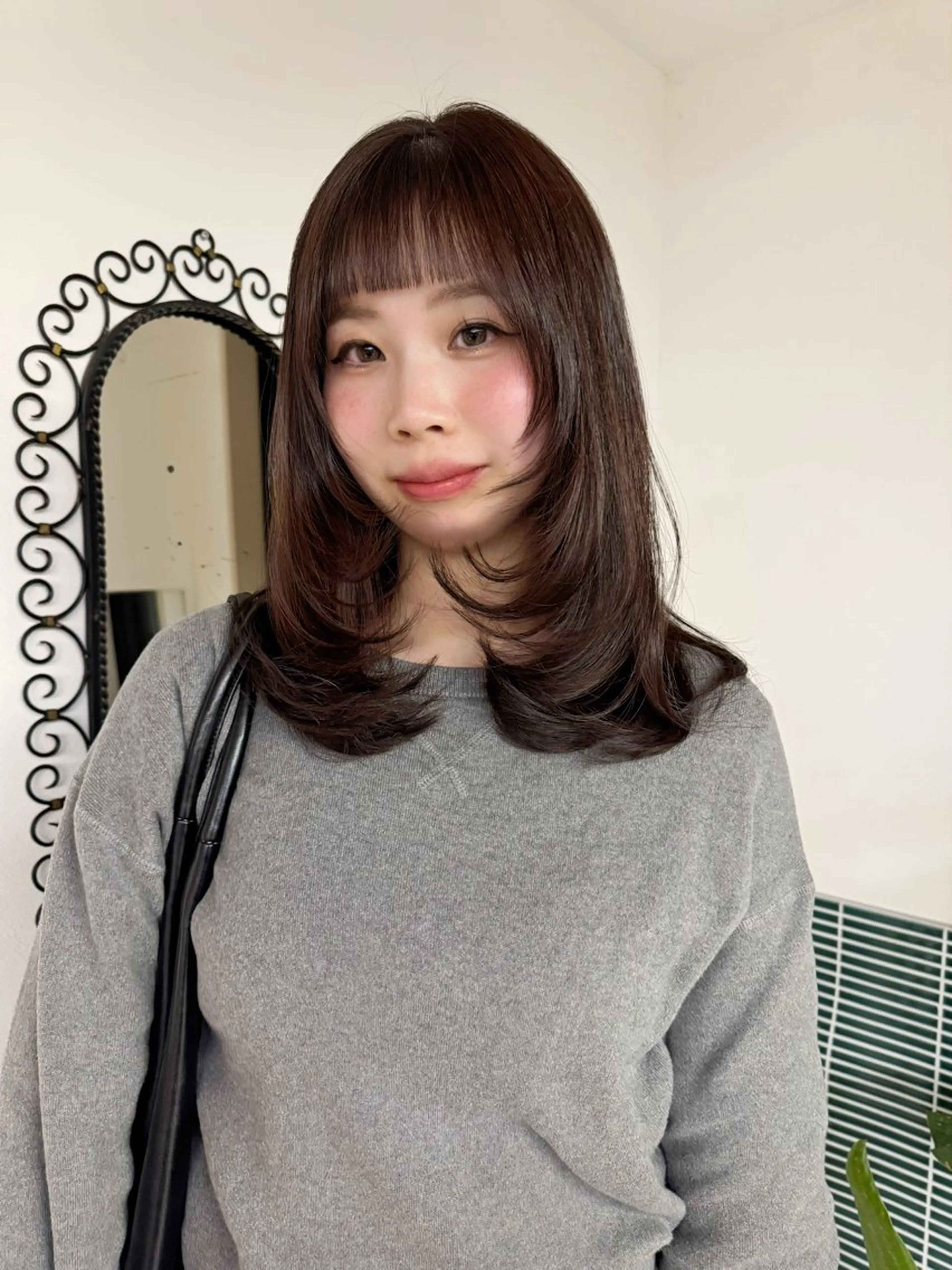 ロング ヘアカラー 縮毛矯正/ブリーチ なしWカラー/みゆのヘアスタイル