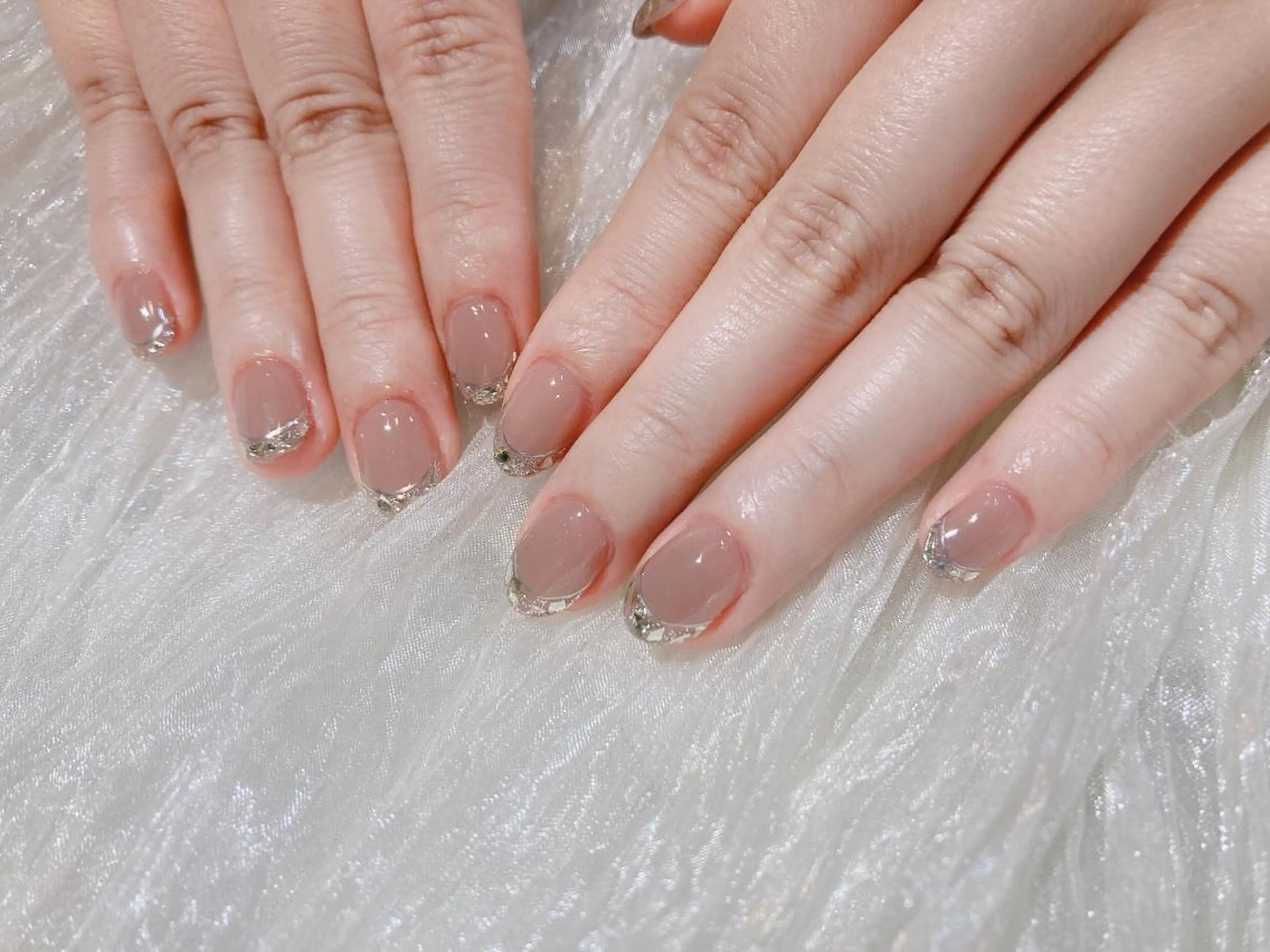 ネイル フレンチネイル ガラスフレンチ nail salon MARNI（ﾏﾙﾆ）のネイルデザイン