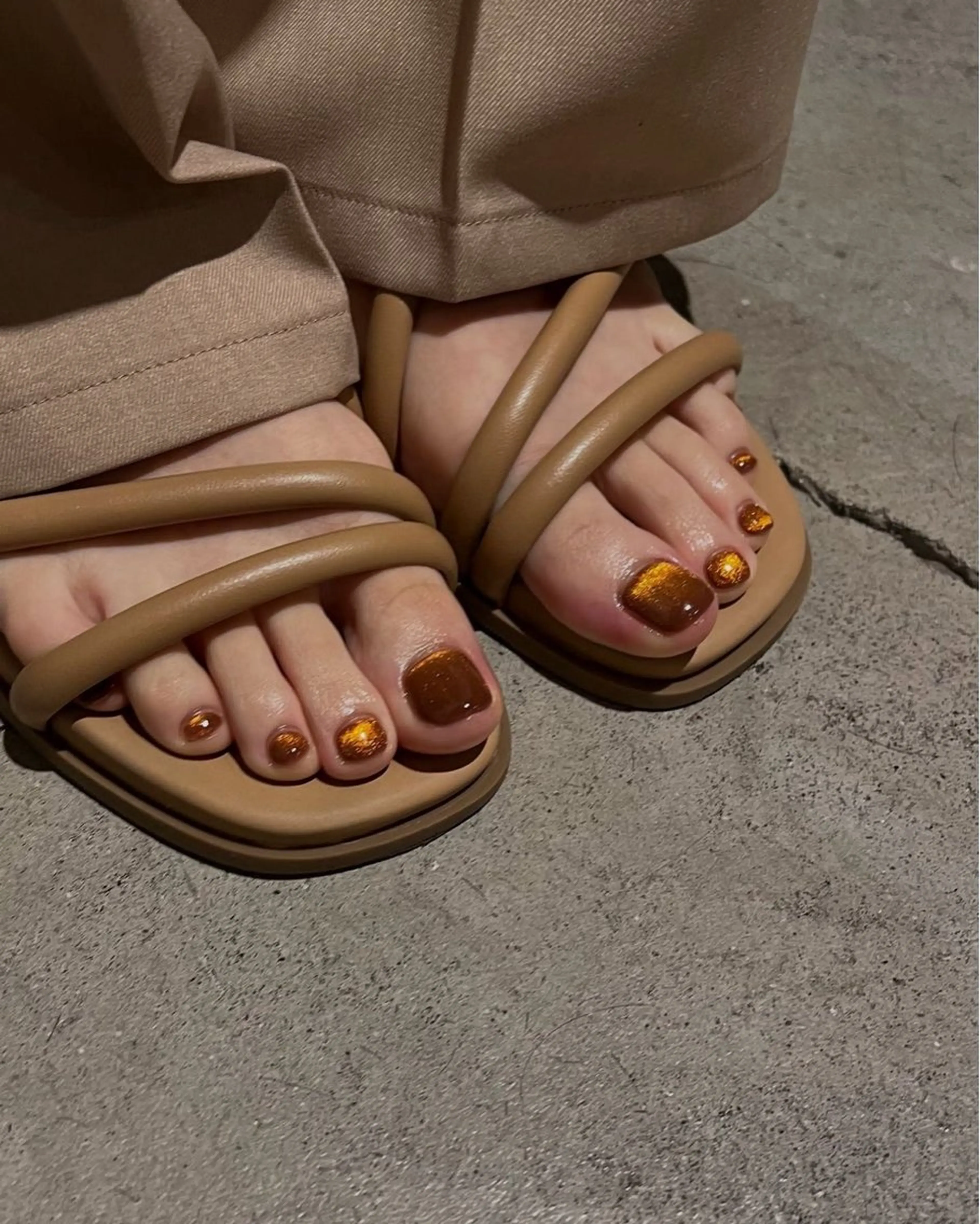 ネイル 韓国ネイル 持ち込み ニュアンスネイル ネイルチップ 冬ネイル RINN ANA.CHUOのネイルデザイン