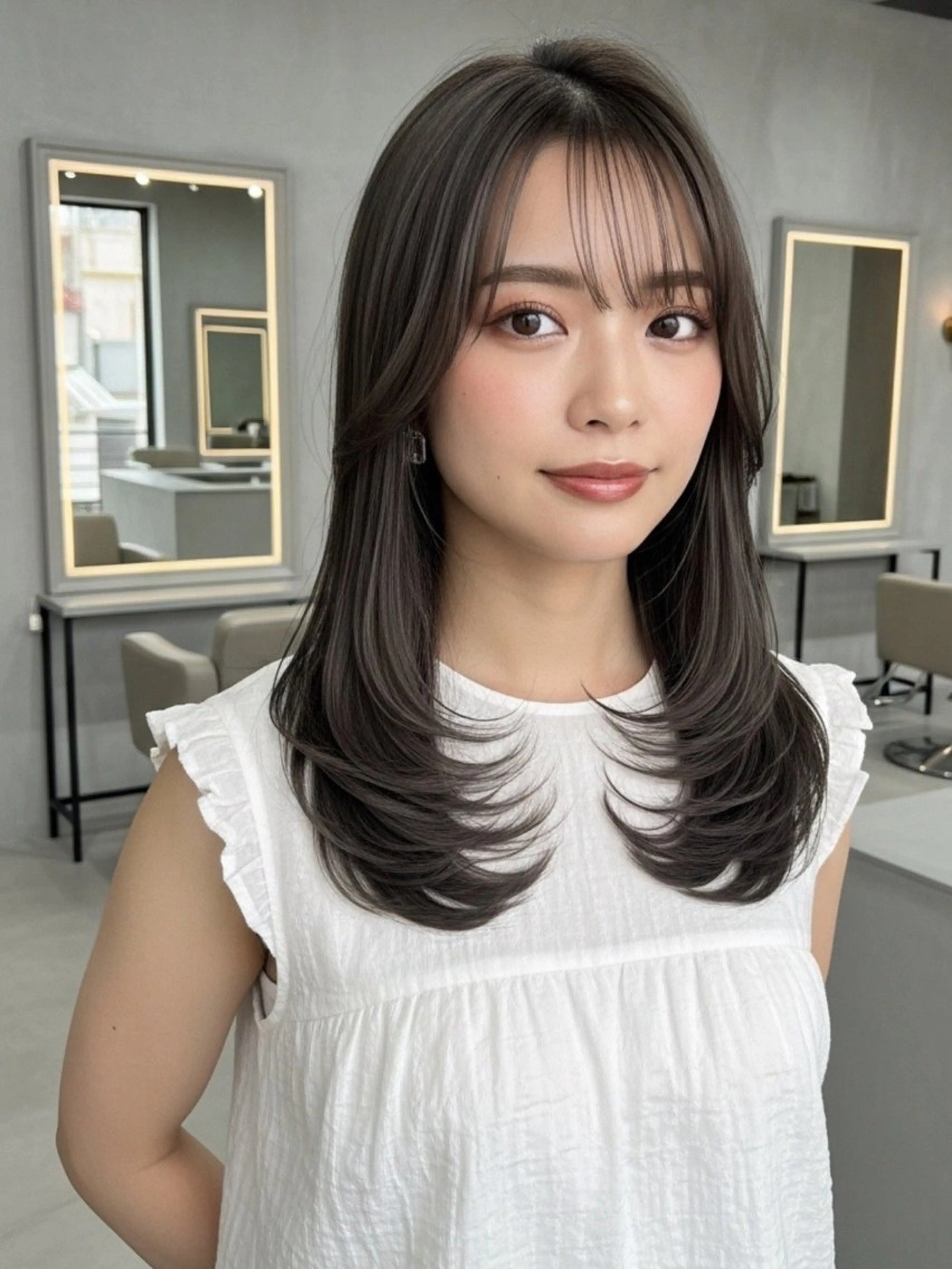 セミロング 似合わせボブ✖️ 韓国レイヤー✨小関のヘアスタイル