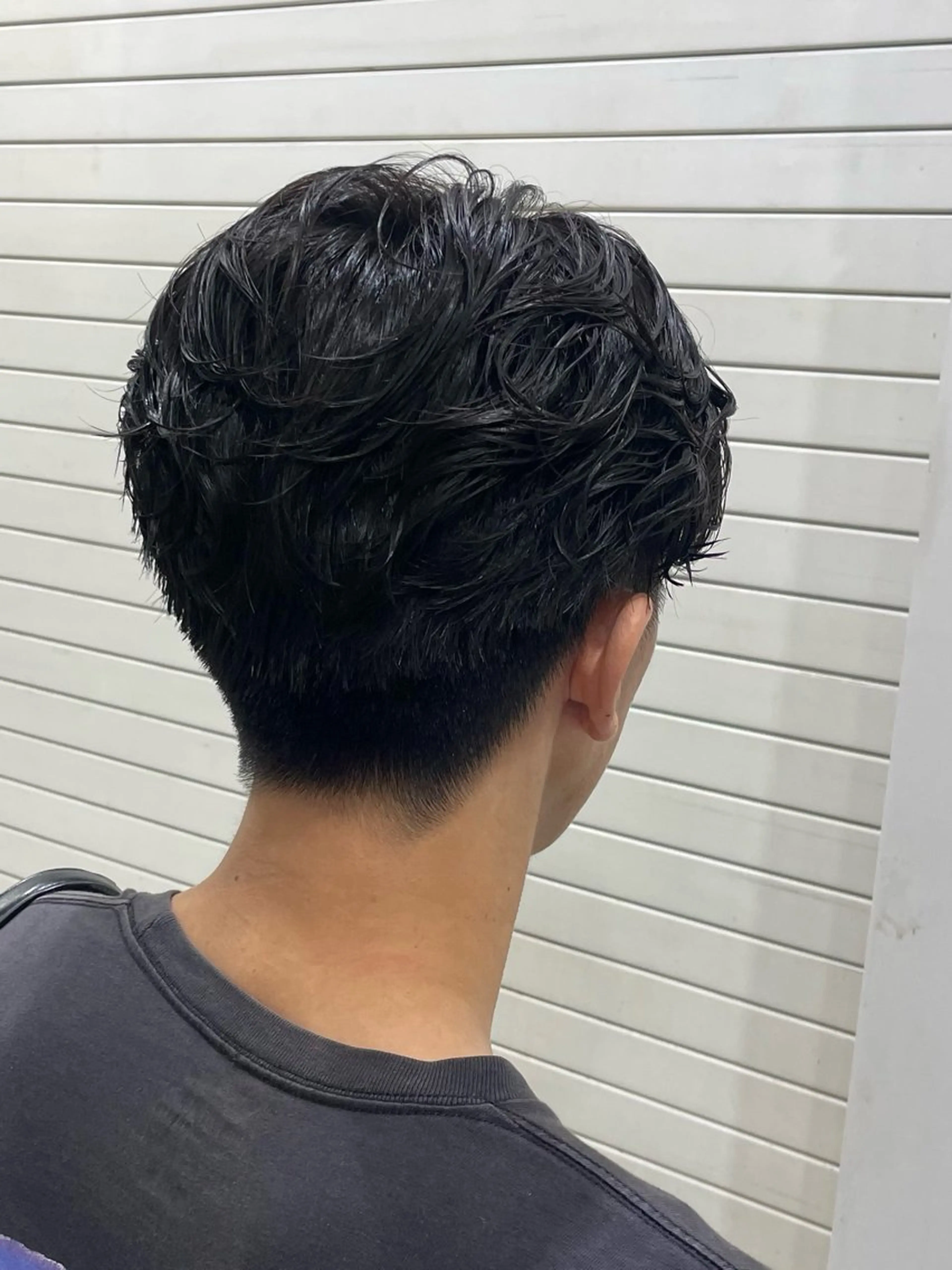 パーマ メンズ メンズパーマ 刈り上げ ニュアンスパーマ 横浜/メンズ/ 大人ショート/齊藤結のヘアスタイル