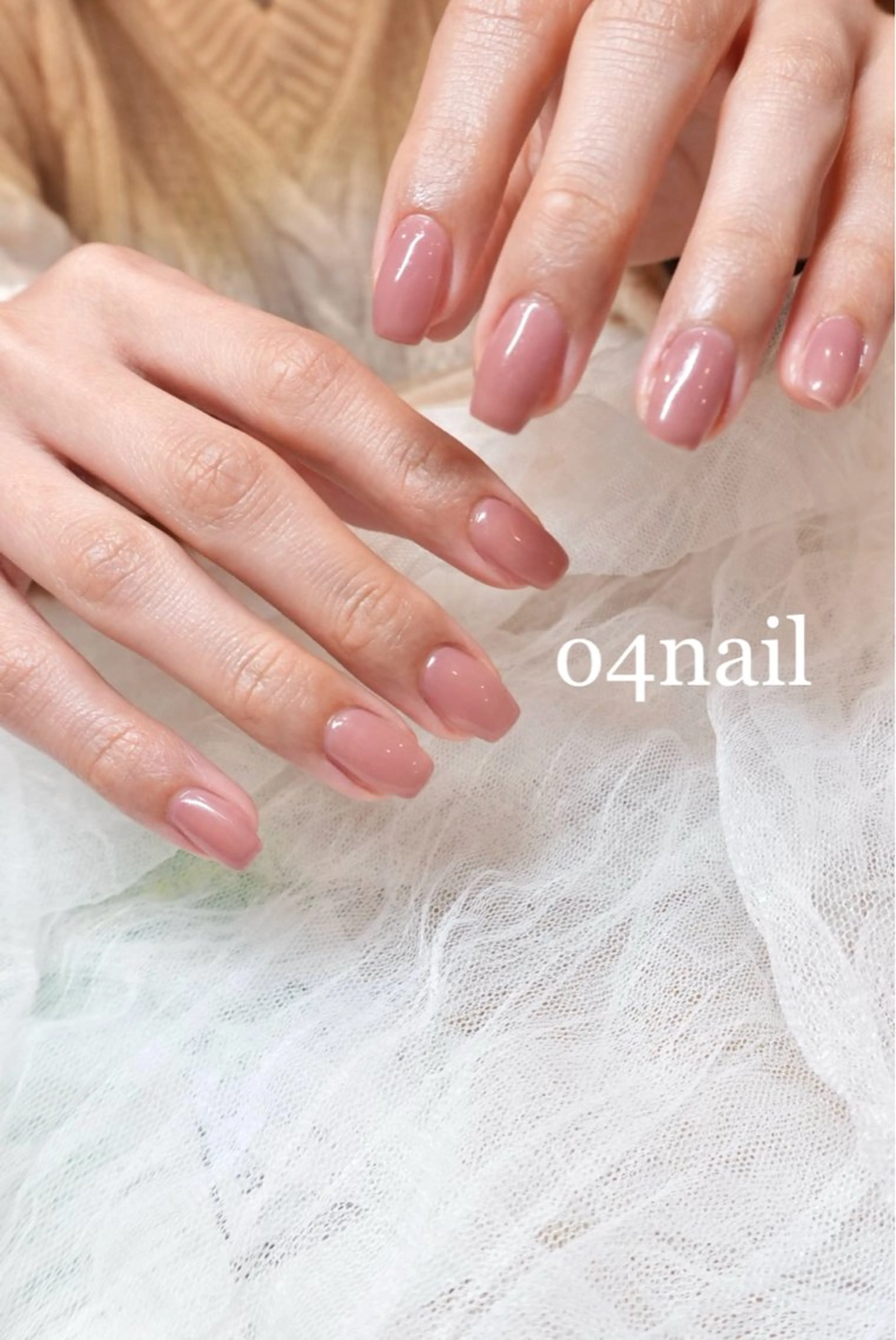 【Hand】オフィスネイルに　うる艶🫧ワンカラーの写真