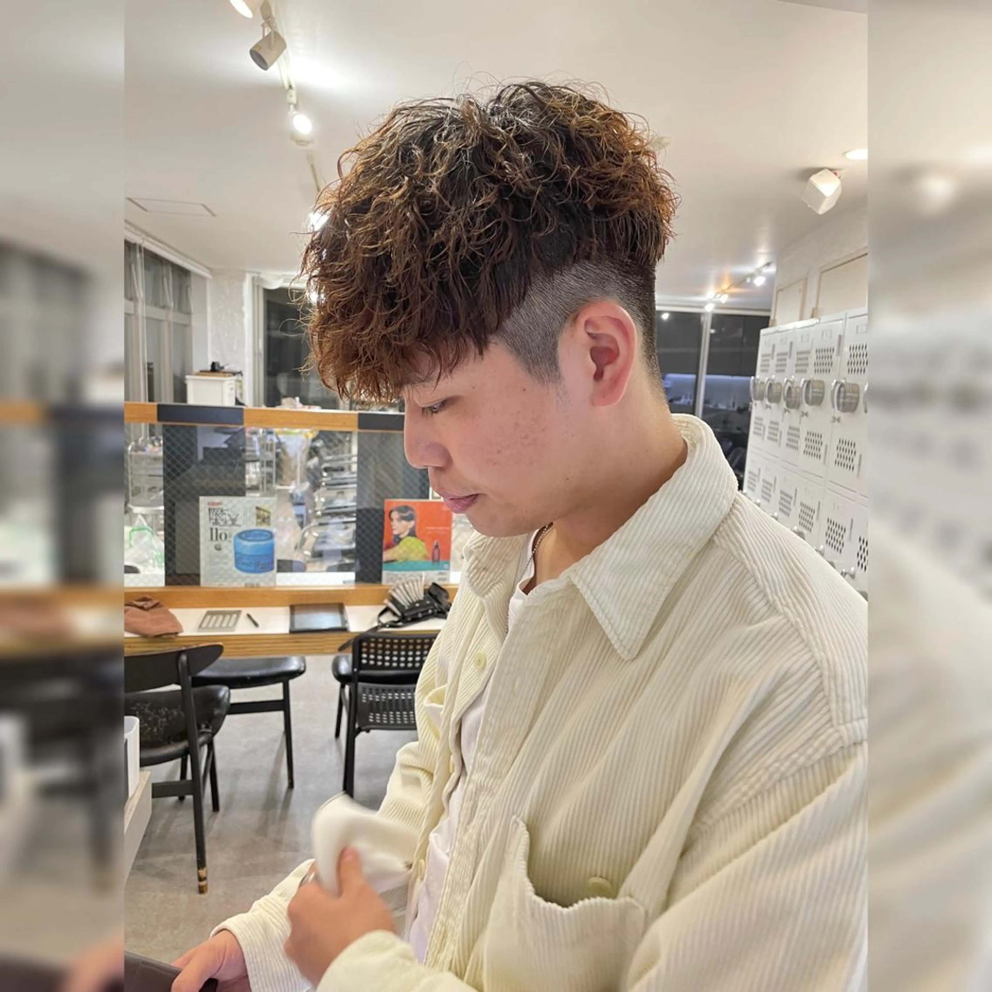 ショート パーマ ヘアアレンジ メンズ キッズ ネイル マツエク・マツパ アイブロウ マッシュ メンズパーマ メンズツイストパーマ ツイストスパイラルパーマ 波巻きパーマ Ali'i men's salon所属・パーマ、カラー特化 園田翔大のヘアスタイル