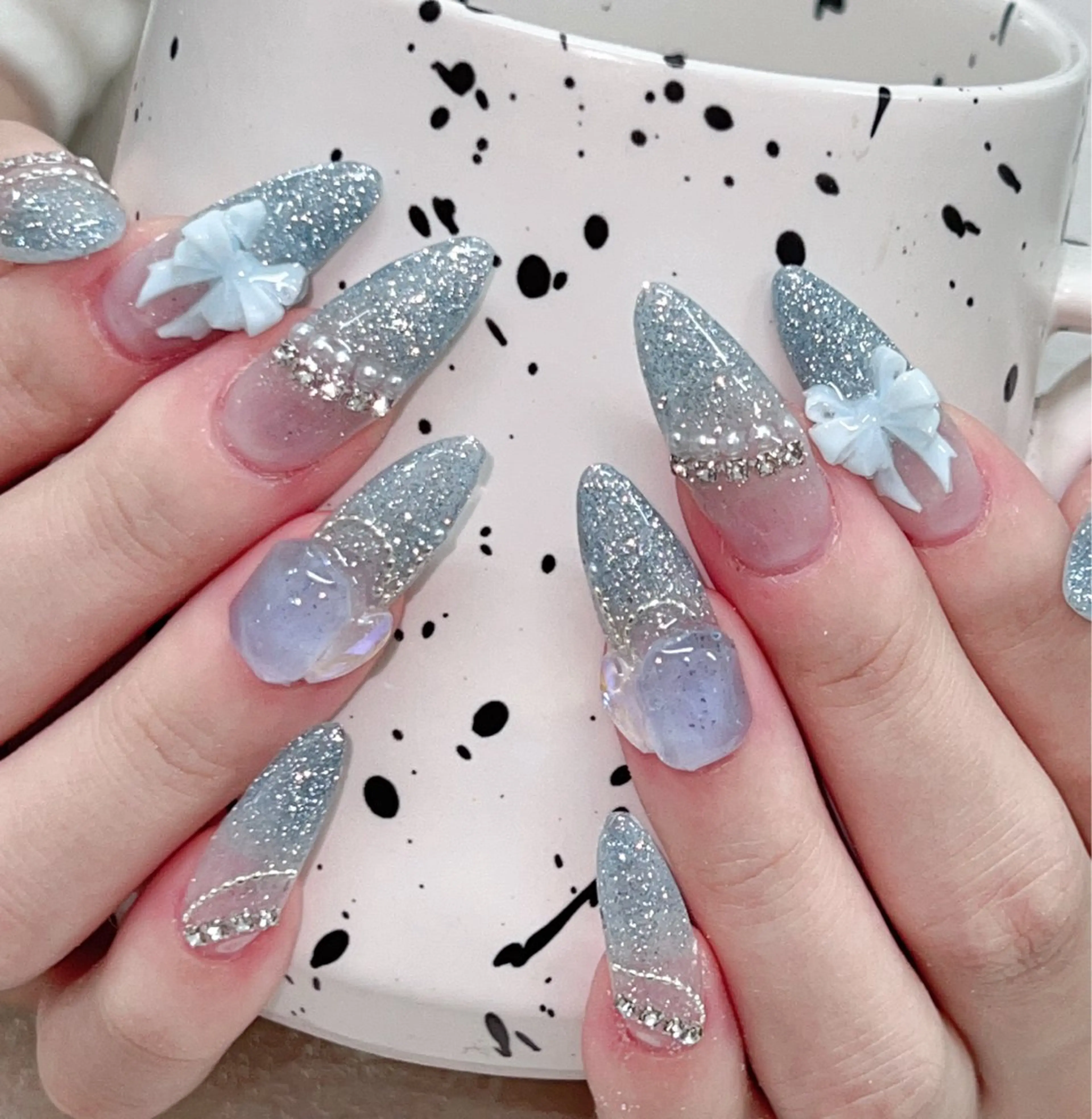 ネイル 長いだし/スカルプ/ パラシェルN.oneのネイルデザイン