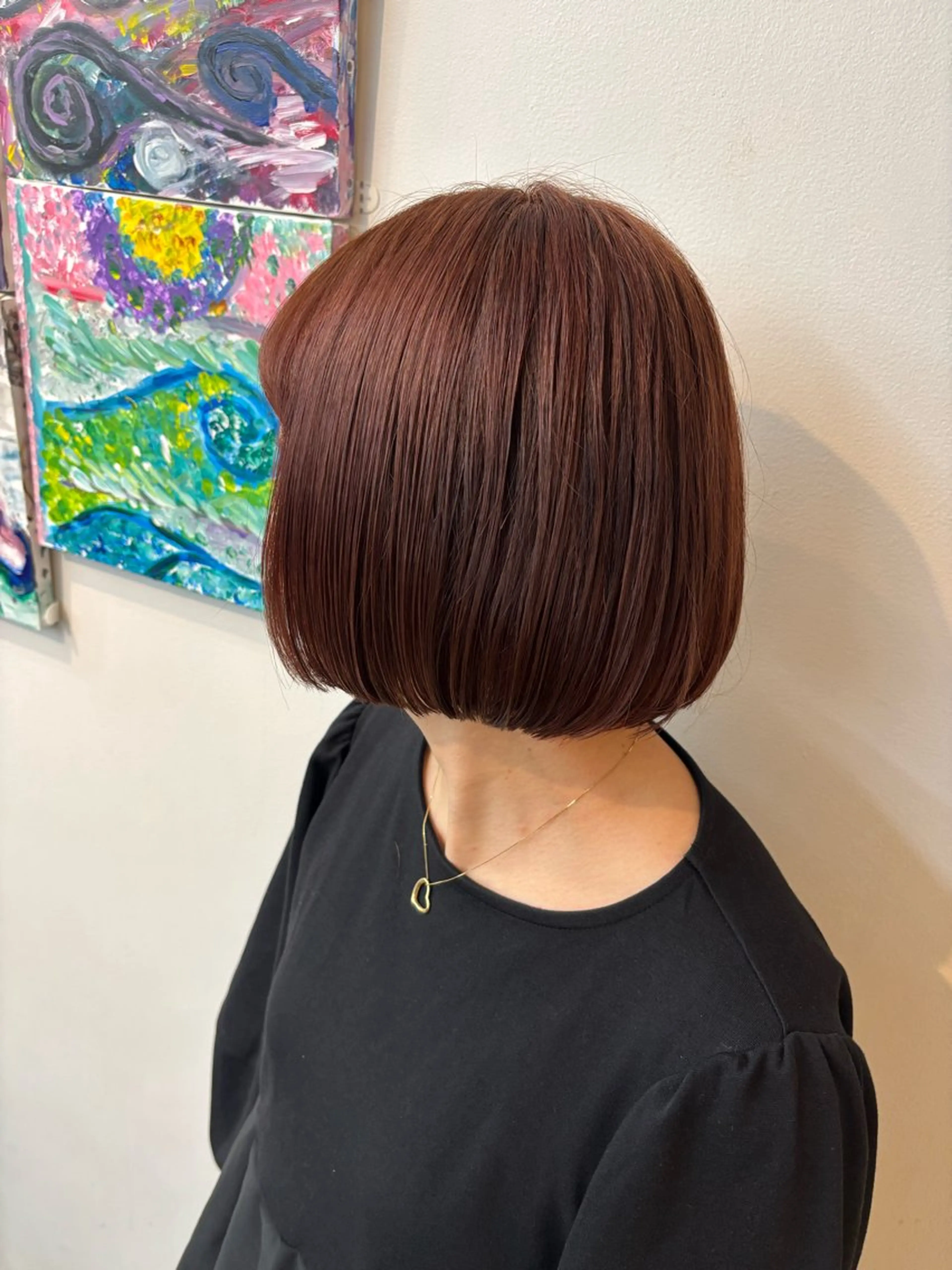 ショート カラー ブラウンカラー ピンクカラー ピンクブラウン カット ヘアカラー トリートメント みぞぐち じゅりのヘアスタイル