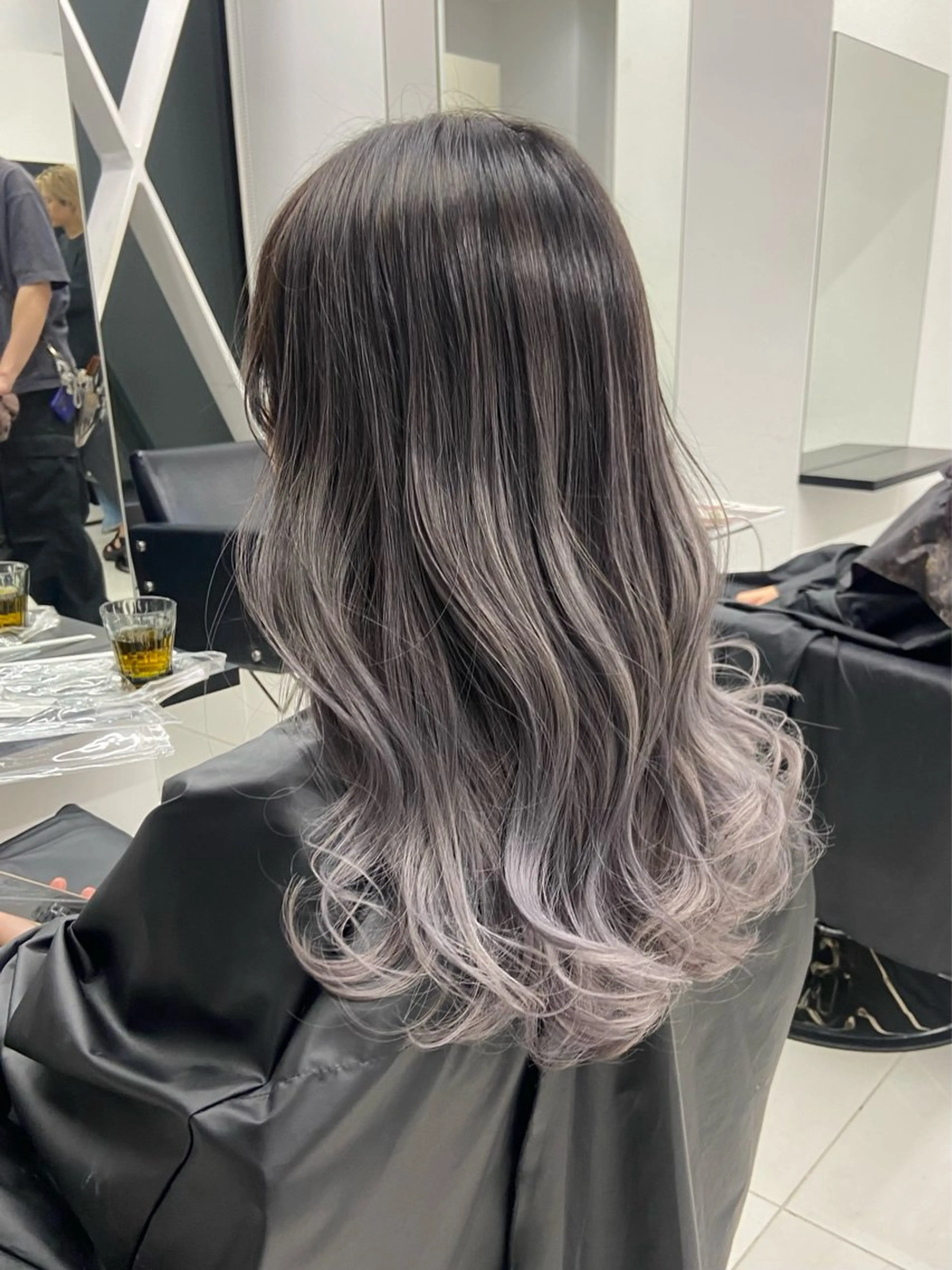 ロング ヘアカラー トリートメント 韓国レイヤー/ヘア カラー🎀ayamiのヘアスタイル