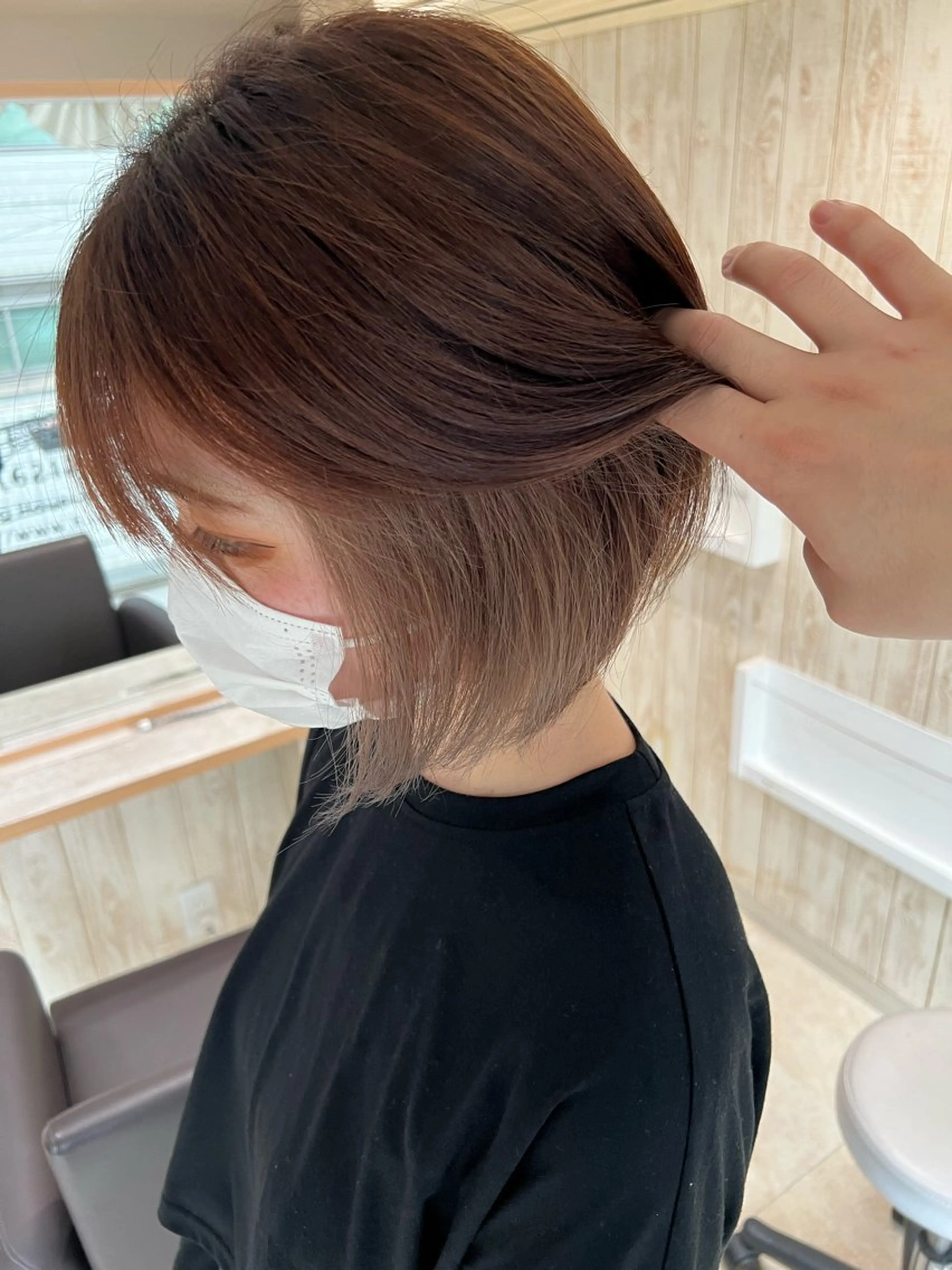 ショート カラー ベージュカラー ブリーチ ケアブリーチ デザインカラー ダブルカラー SOYON なんば店所属・艶髪✨/似合わせ✨/ SOYON難波/直紀のヘアスタイル