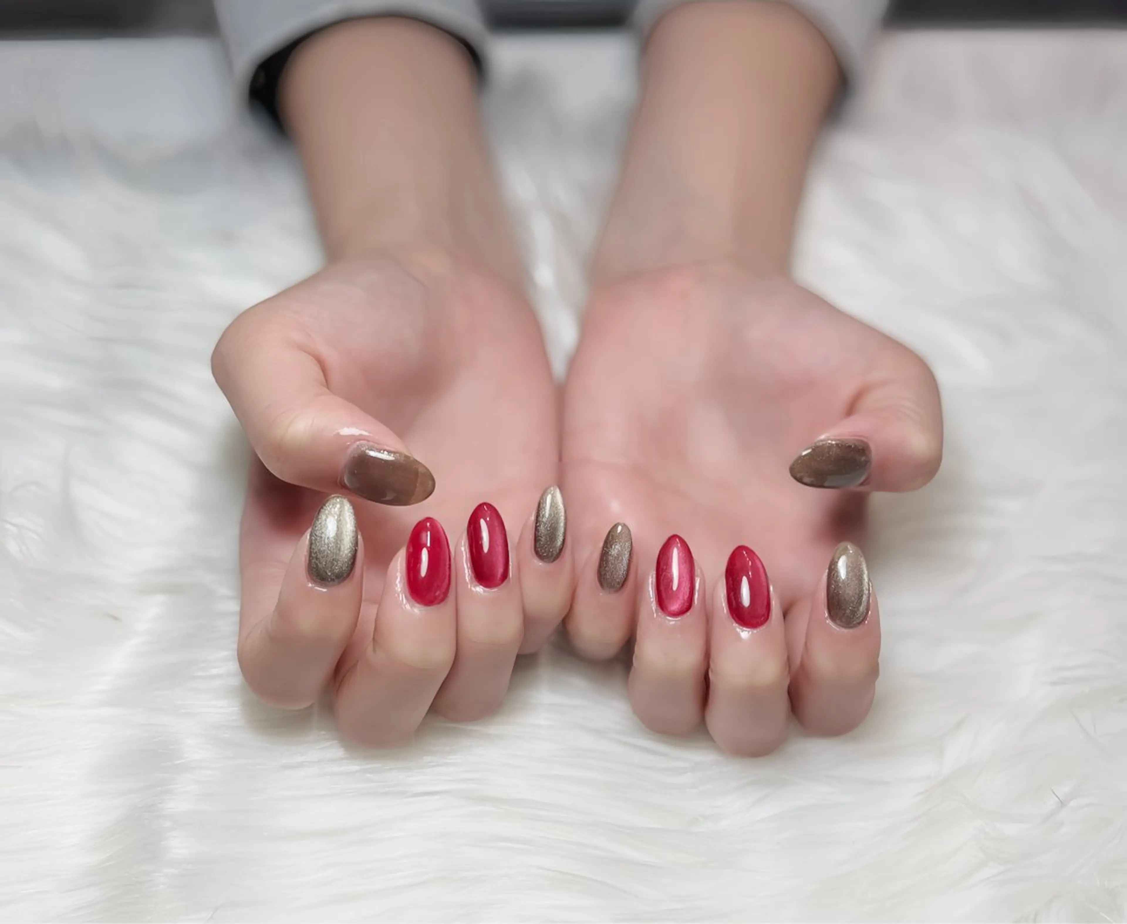 ネイル オーロラネイル チークネイル フットネイル フレンチネイル ジェルネイル ハンドネイル Nichi Nails❤️のネイルデザイン