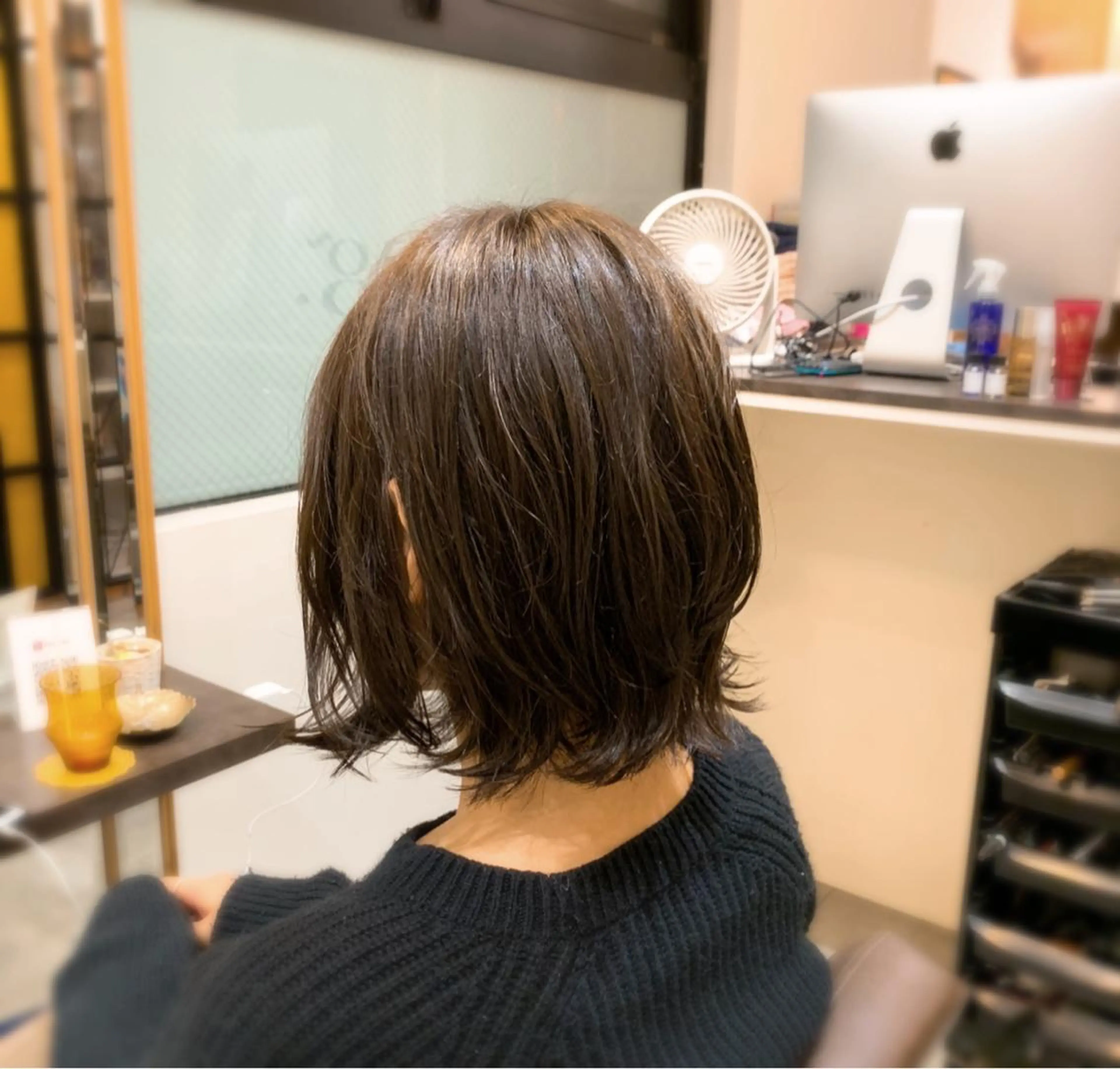 ミディアム カラー オリーブカラー 中村 研介のヘアスタイル