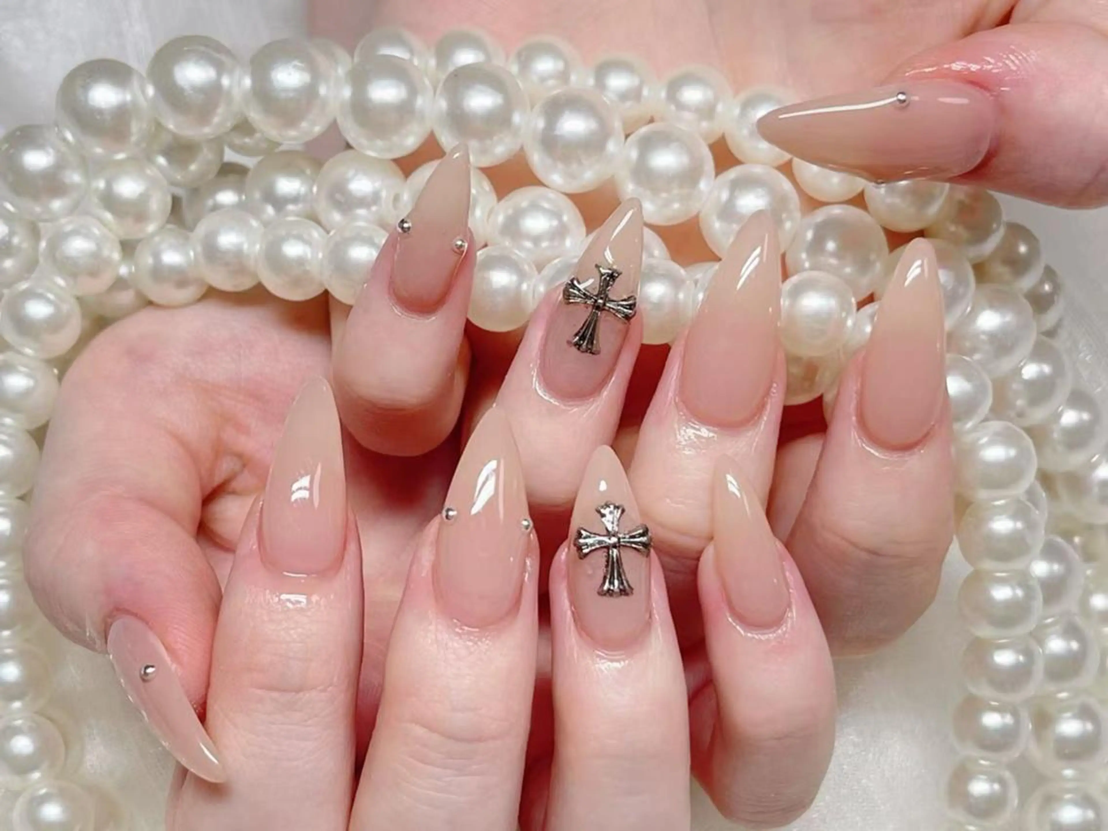 ネイル アートネイル クリアネイル 成人式 長さ出し フラッシュネイル ハンドネイル Ru na🍳のネイルデザイン