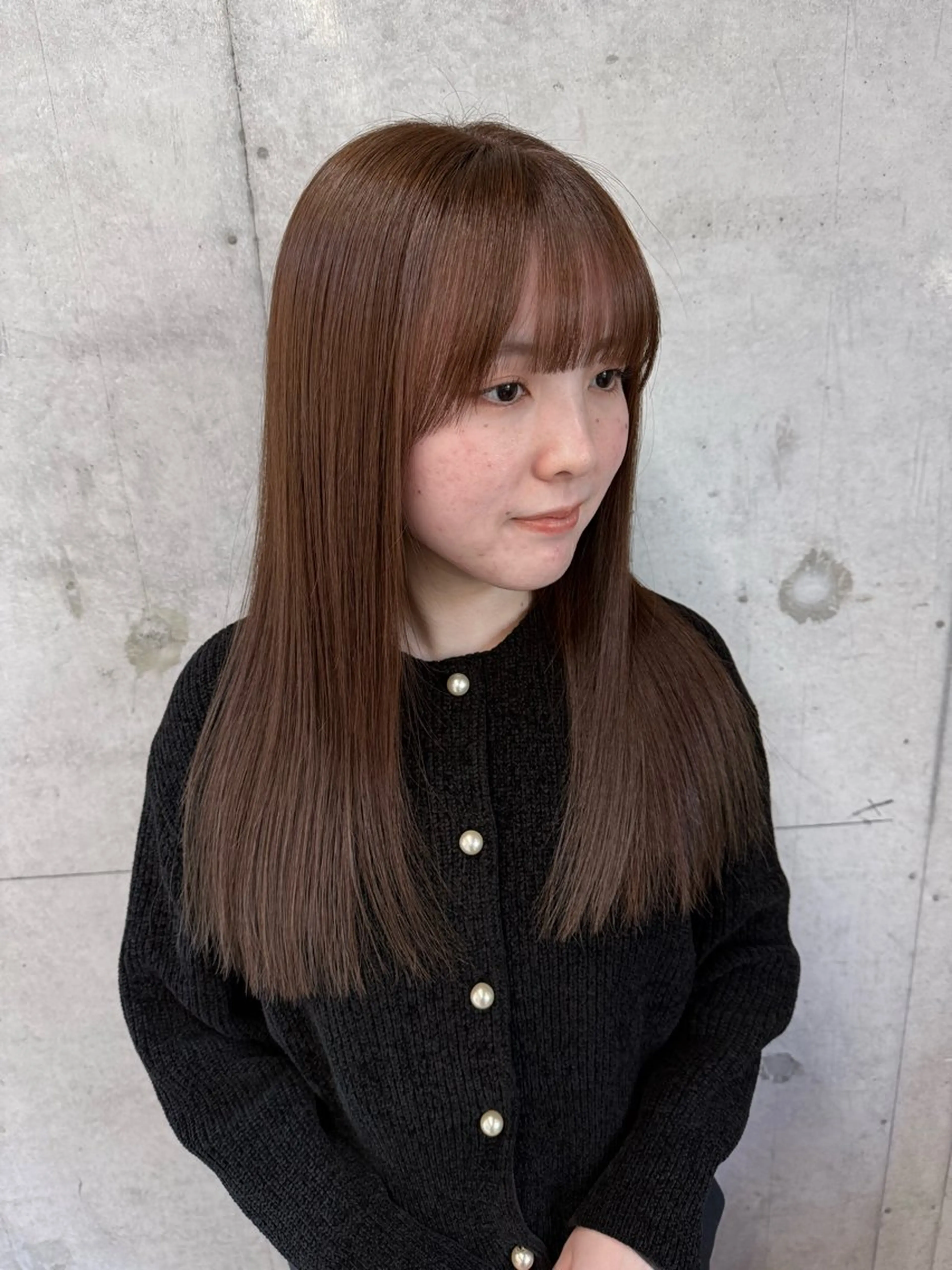 ロング カラー カット ヘアカラー 縮毛矯正 女性に人気♪ はやしほのかのヘアスタイル