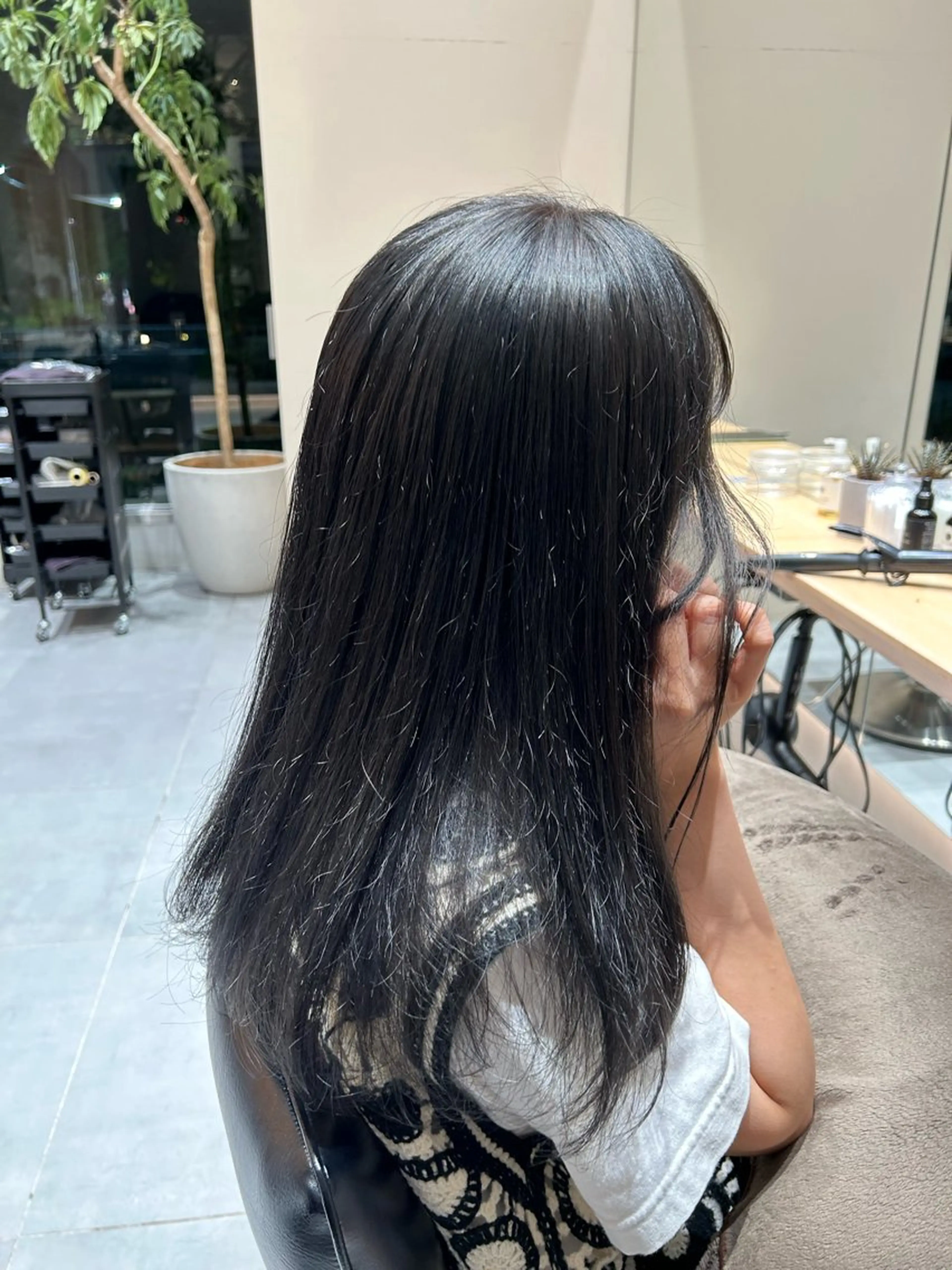 セミロング カラー グレージュ 風香🪼レイヤー /透明感カラーのヘアスタイル