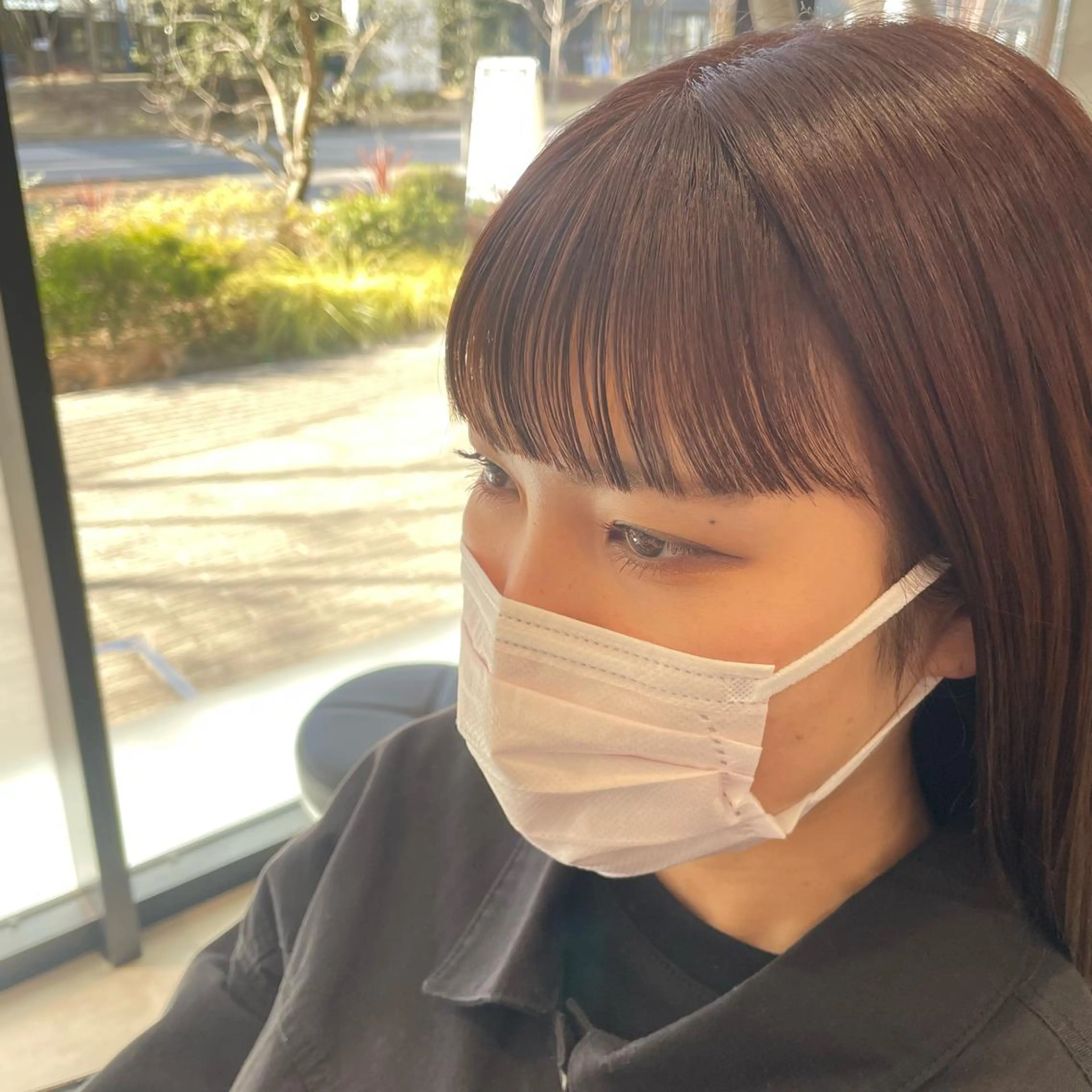 セミロング カラー ヘアアレンジ カット ヘアカラー トリートメント 金森 斗夢のヘアスタイル