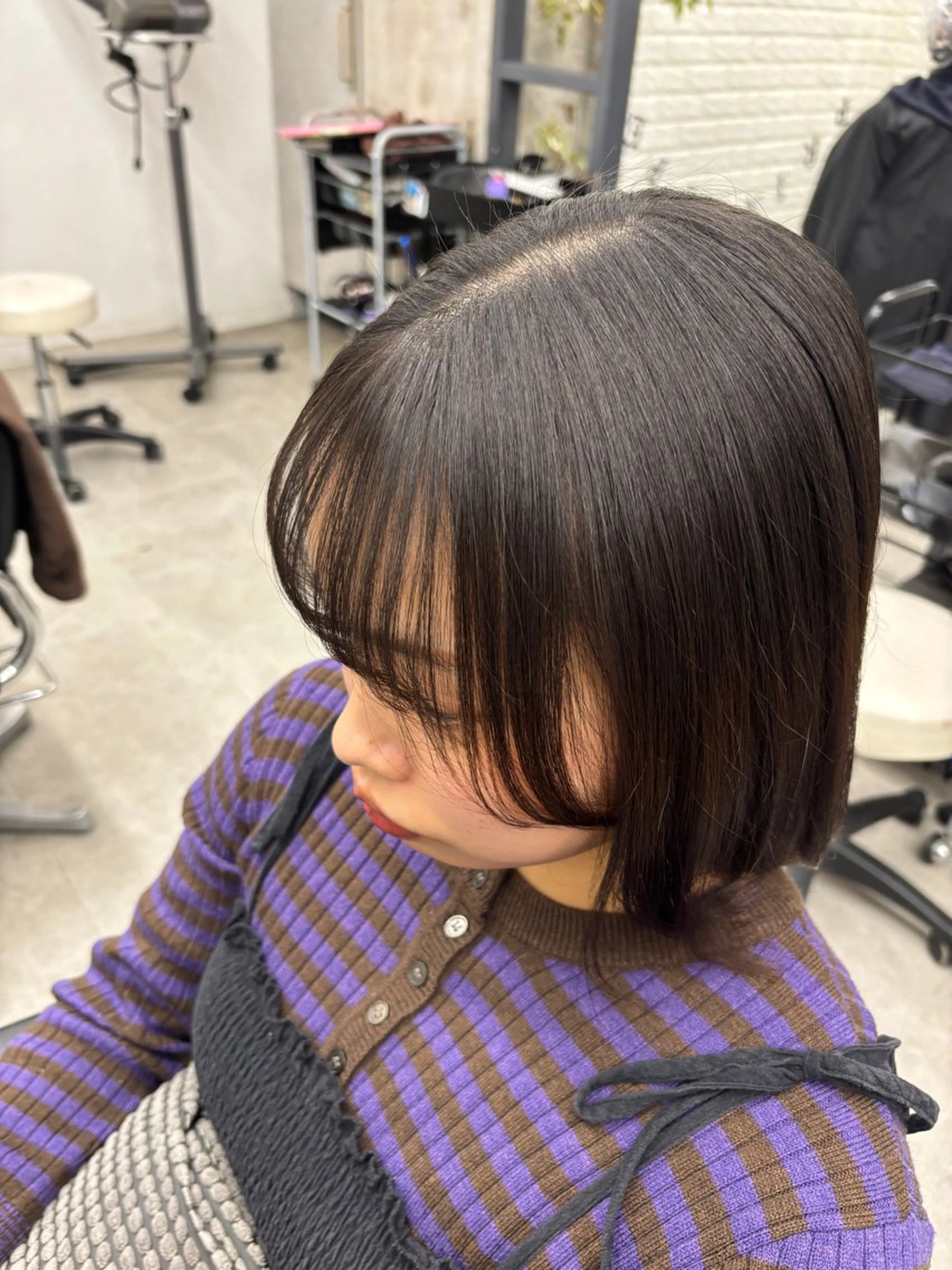 ミディアム 縮毛矯正 トリートメント 宮尾 星夢のヘアスタイル