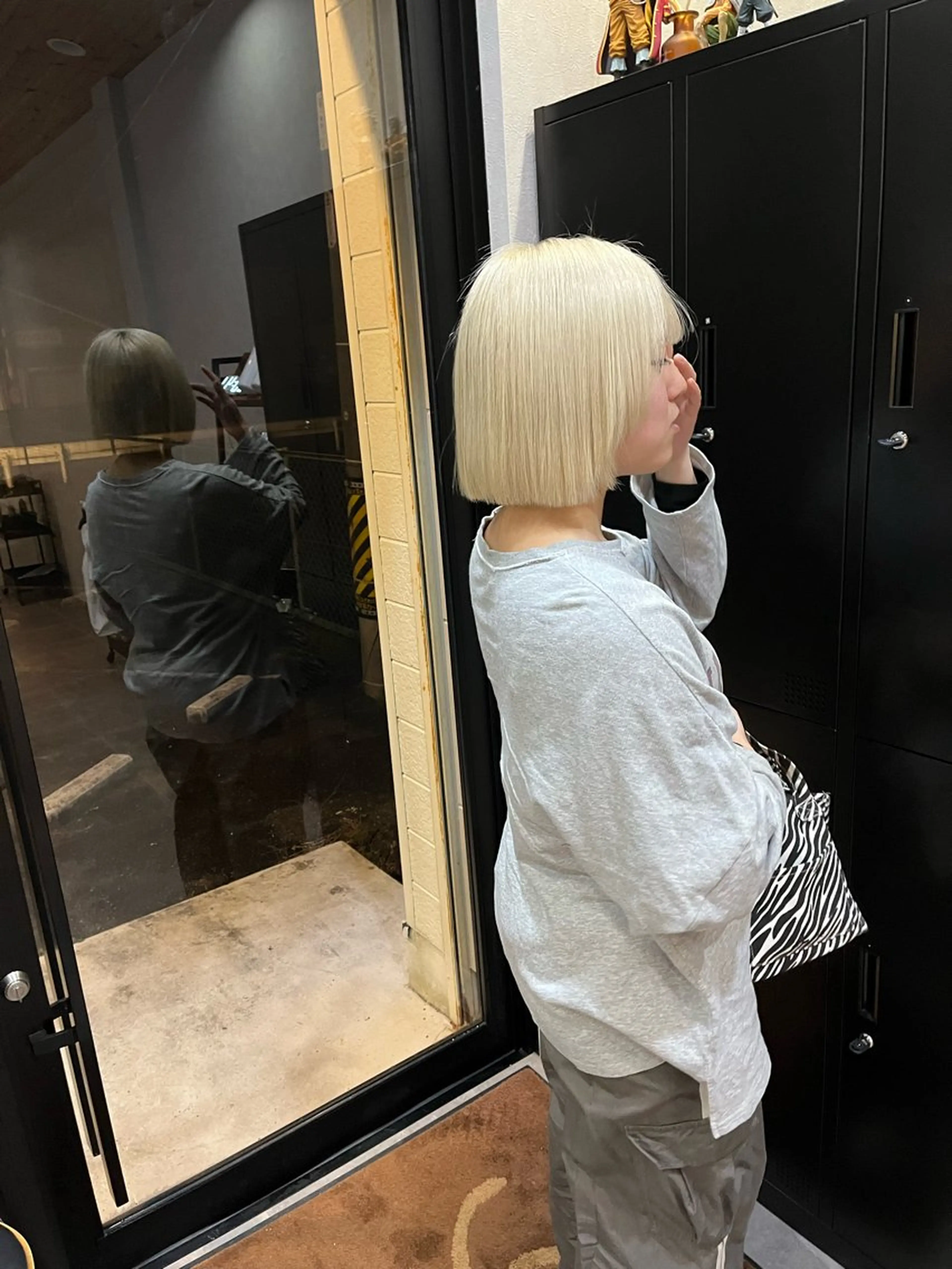 ミディアム 切りっぱなしボブ ボブ 東 大智のヘアスタイル