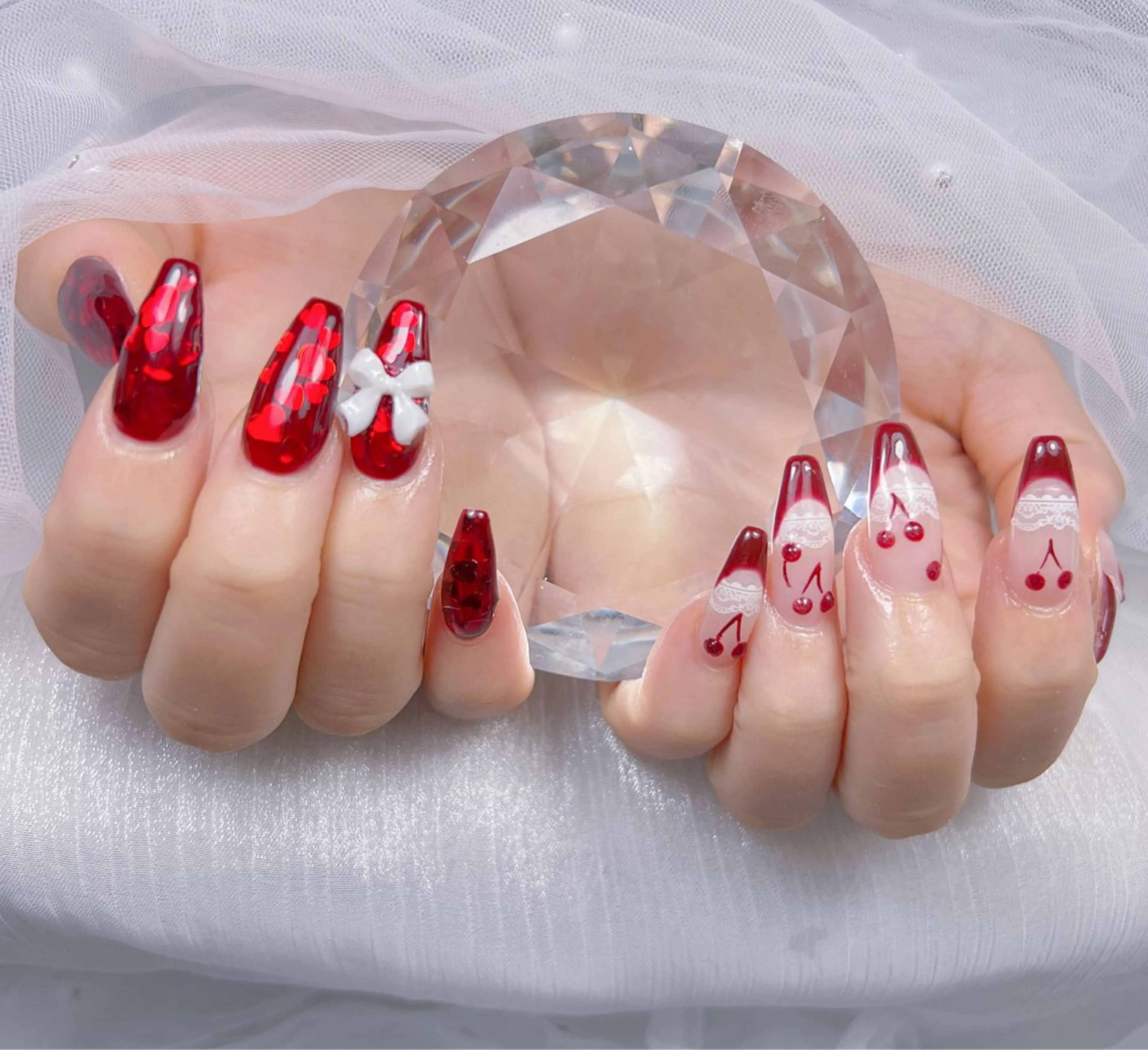 ネイル アートネイル オーロラネイル チークネイル 長さ出し フットネイル Miya_nail所属・Miya _nailのネイルデザイン