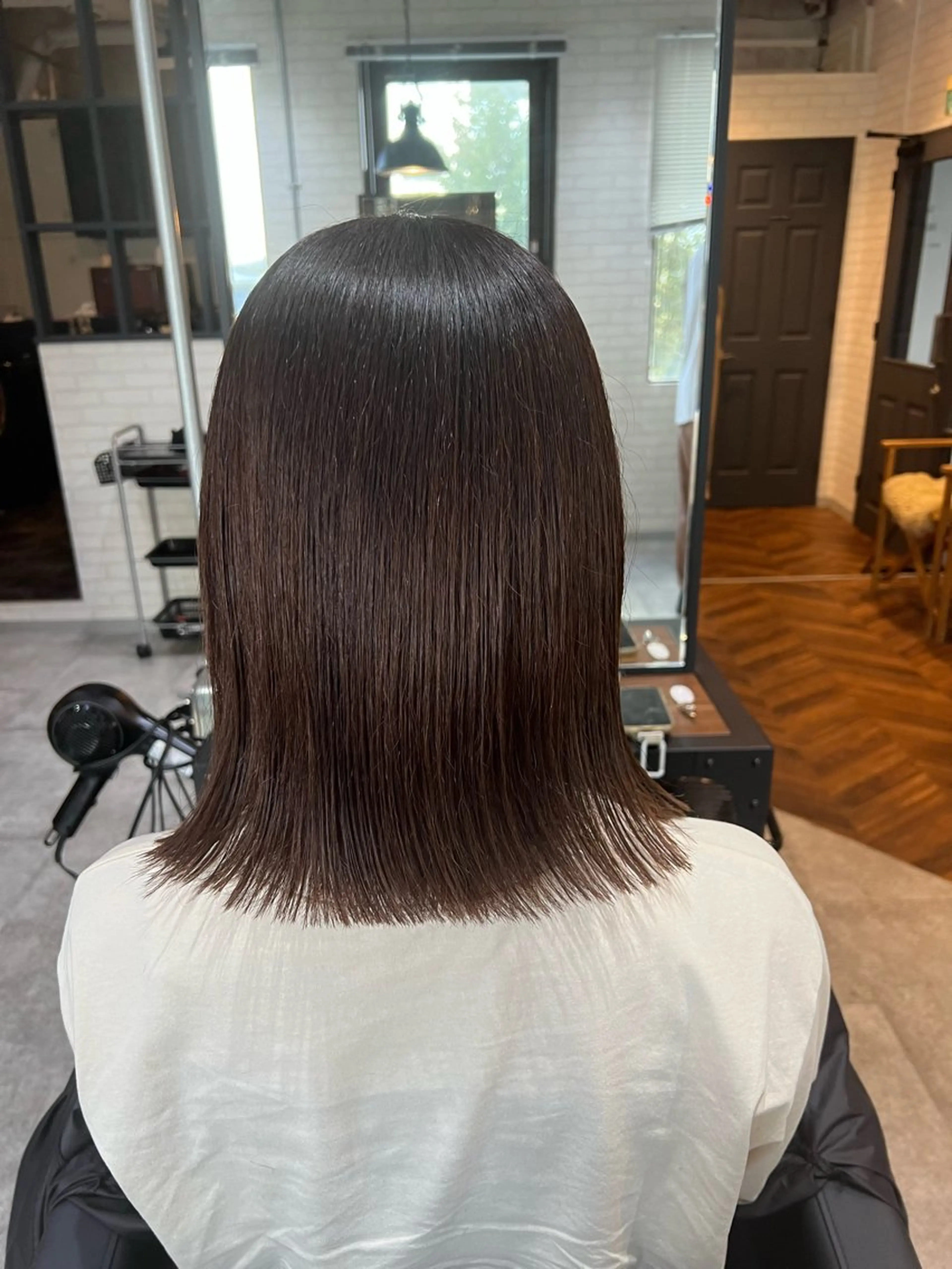 ミディアム 縮毛矯正 トリートメント トップスタイリスト澤 奈緒美のヘアスタイル