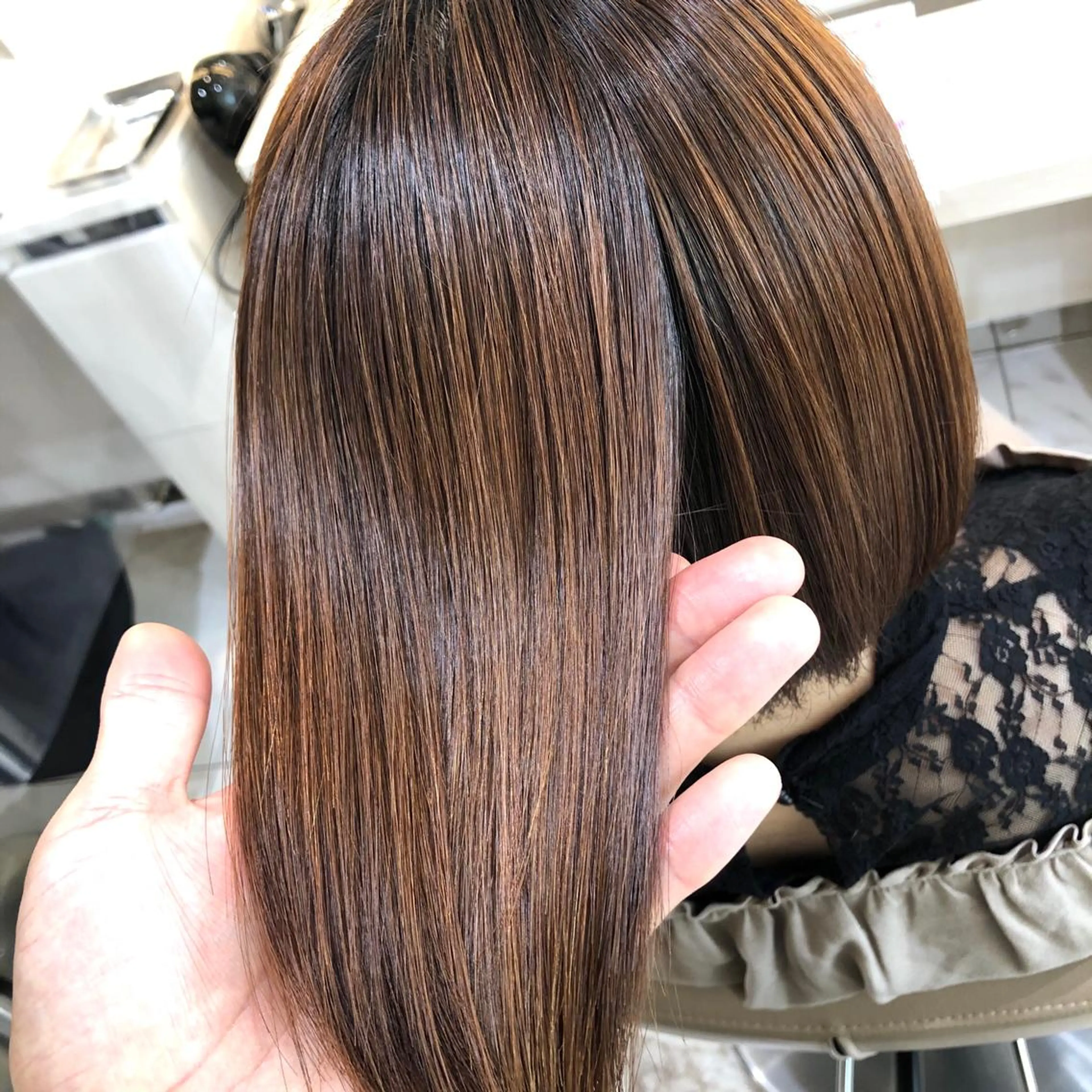 ショート パーマ 髪質改善 縮毛矯正 ストレートパーマ 安井　昴 💫ブリーチ縮毛矯正のヘアスタイル