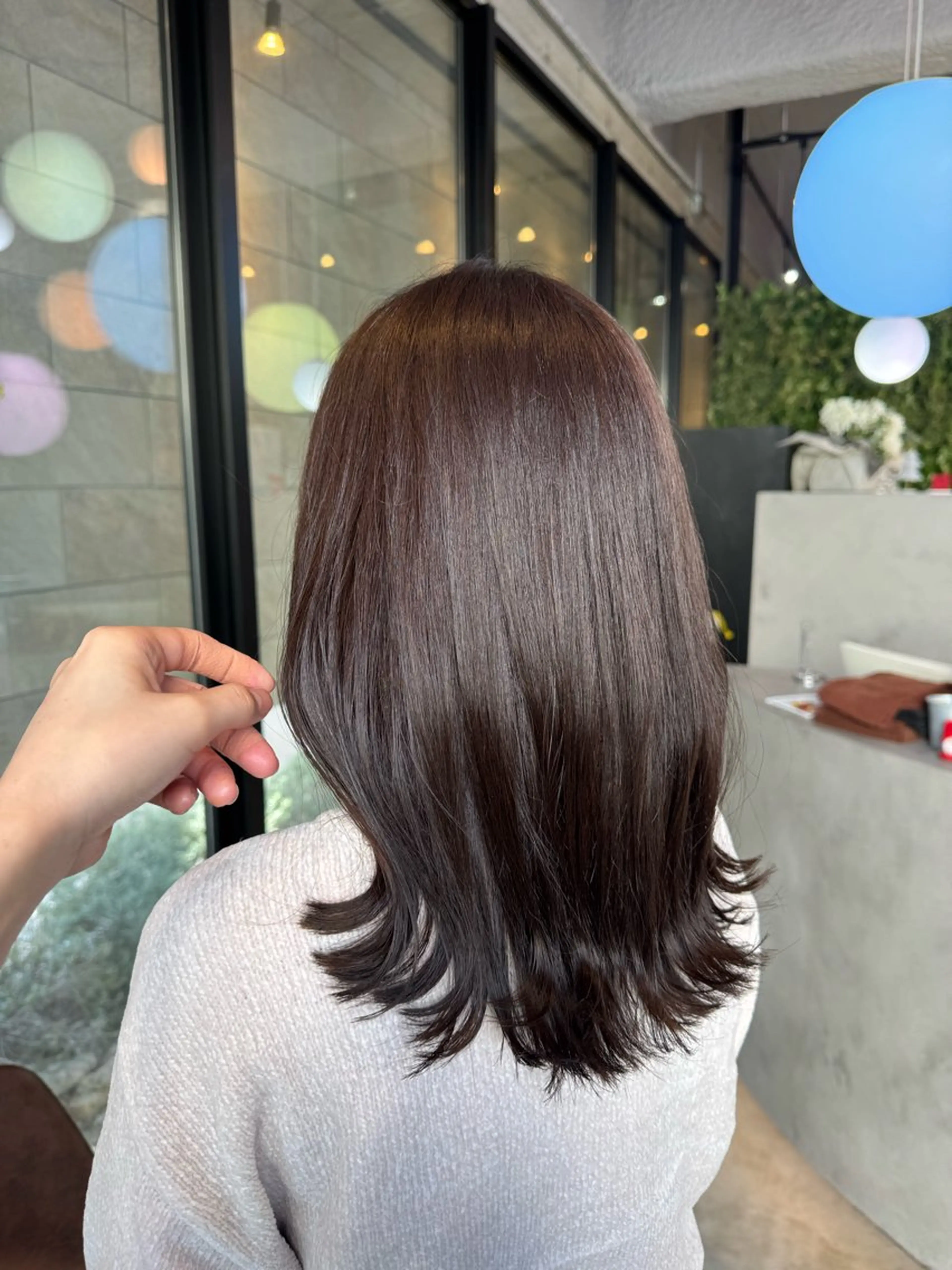 ロング カラー カット ヘアカラー トリートメント 山本 望華のヘアスタイル