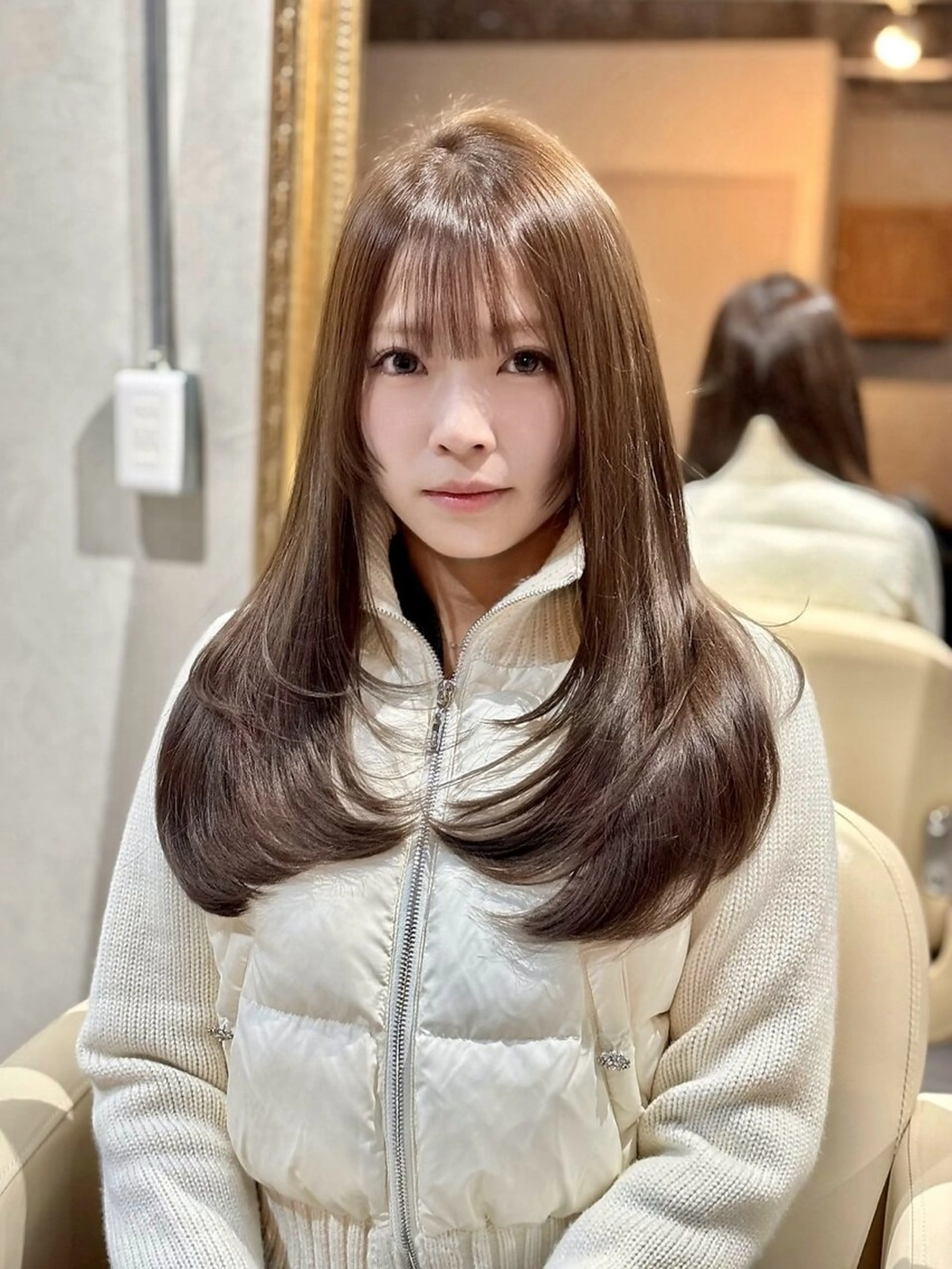 ミディアム カット トリートメント Maison髪質改善 レイヤー/三宮のヘアスタイル