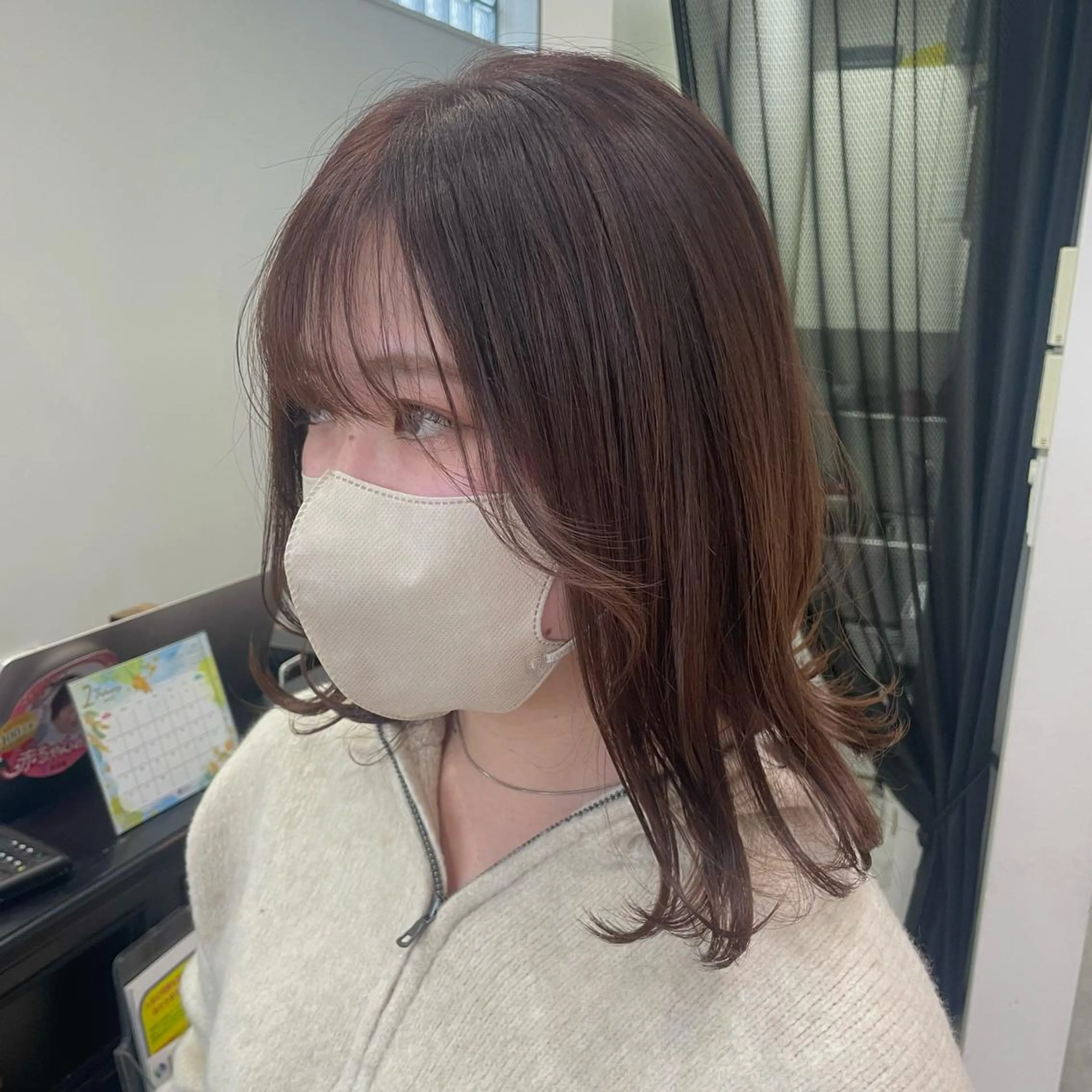 ミディアム カラー recipe 黒木 彩那のヘアスタイル