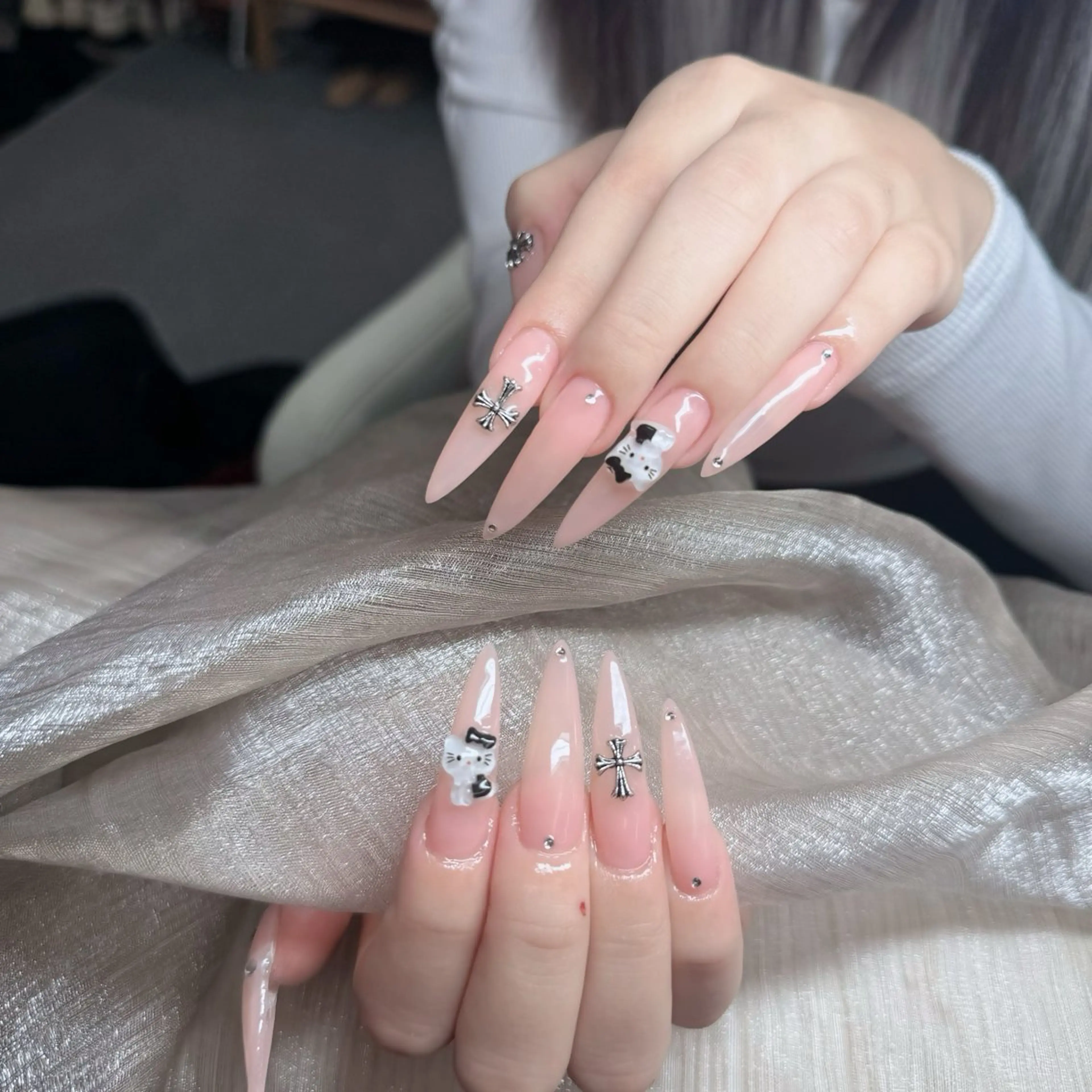 ネイル アートネイル フレンチネイル ジェルネイル 韓国ネイル マグネットネイル ハンドネイル Lenie Nail Okuboのネイルデザイン