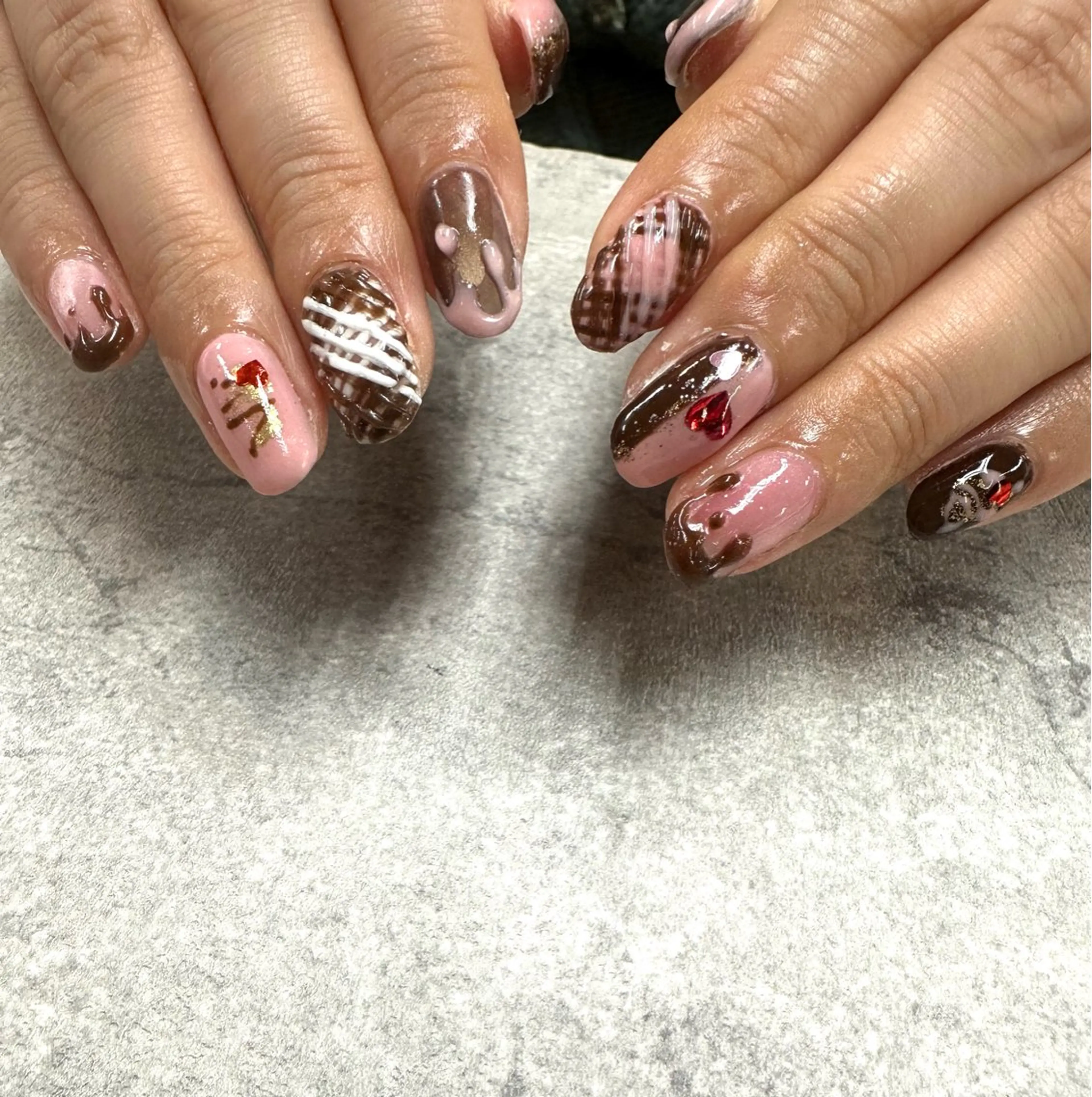 ネイル バレンタイン ハンドネイル .N YUKIのネイルデザイン