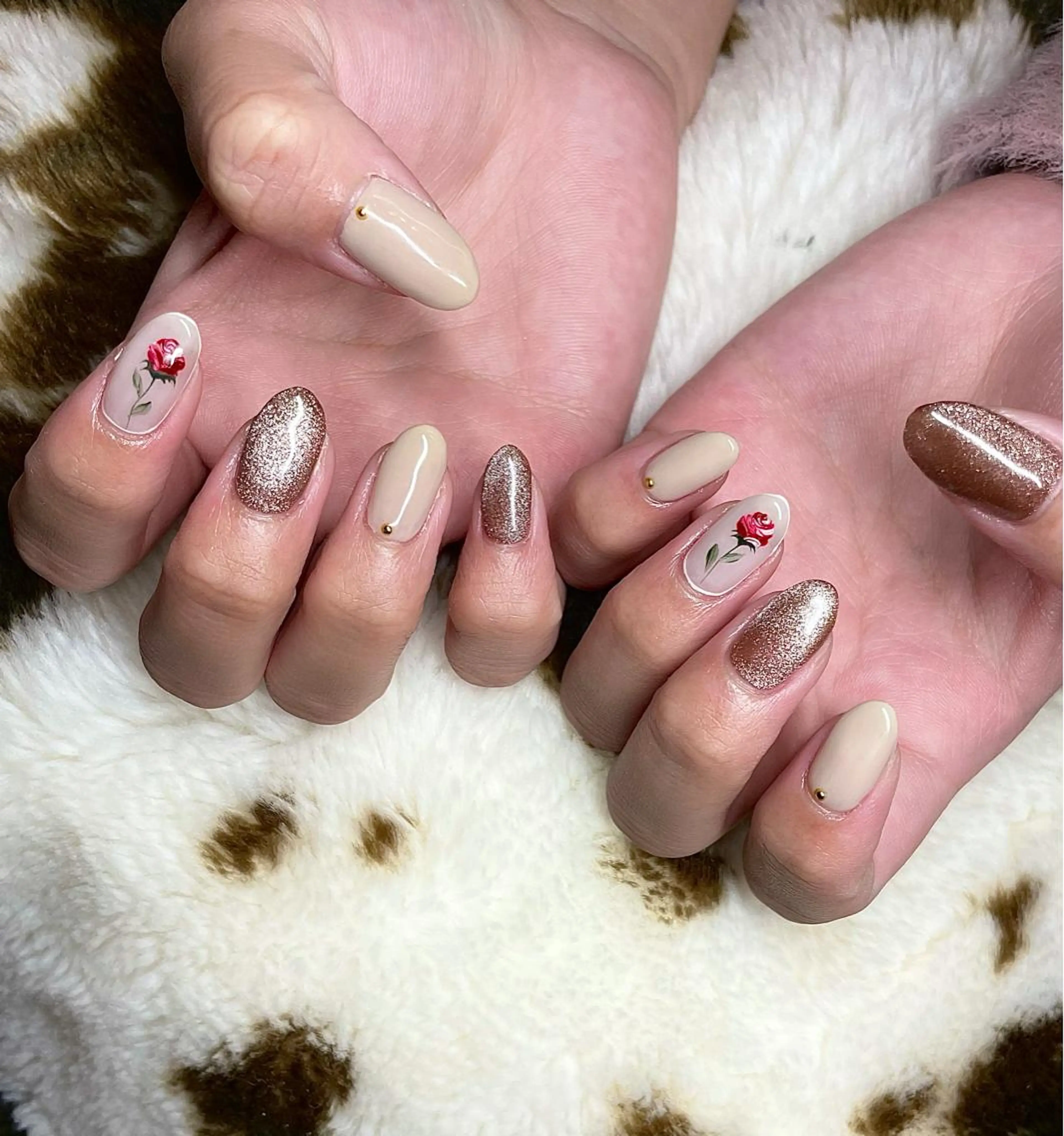 ショート カラー パーマ ヘアアレンジ メンズ キッズ ネイル マツエク・マツパ フラワーネイル マグネットネイル nail&eye Aoのマツエク・マツパデザイン