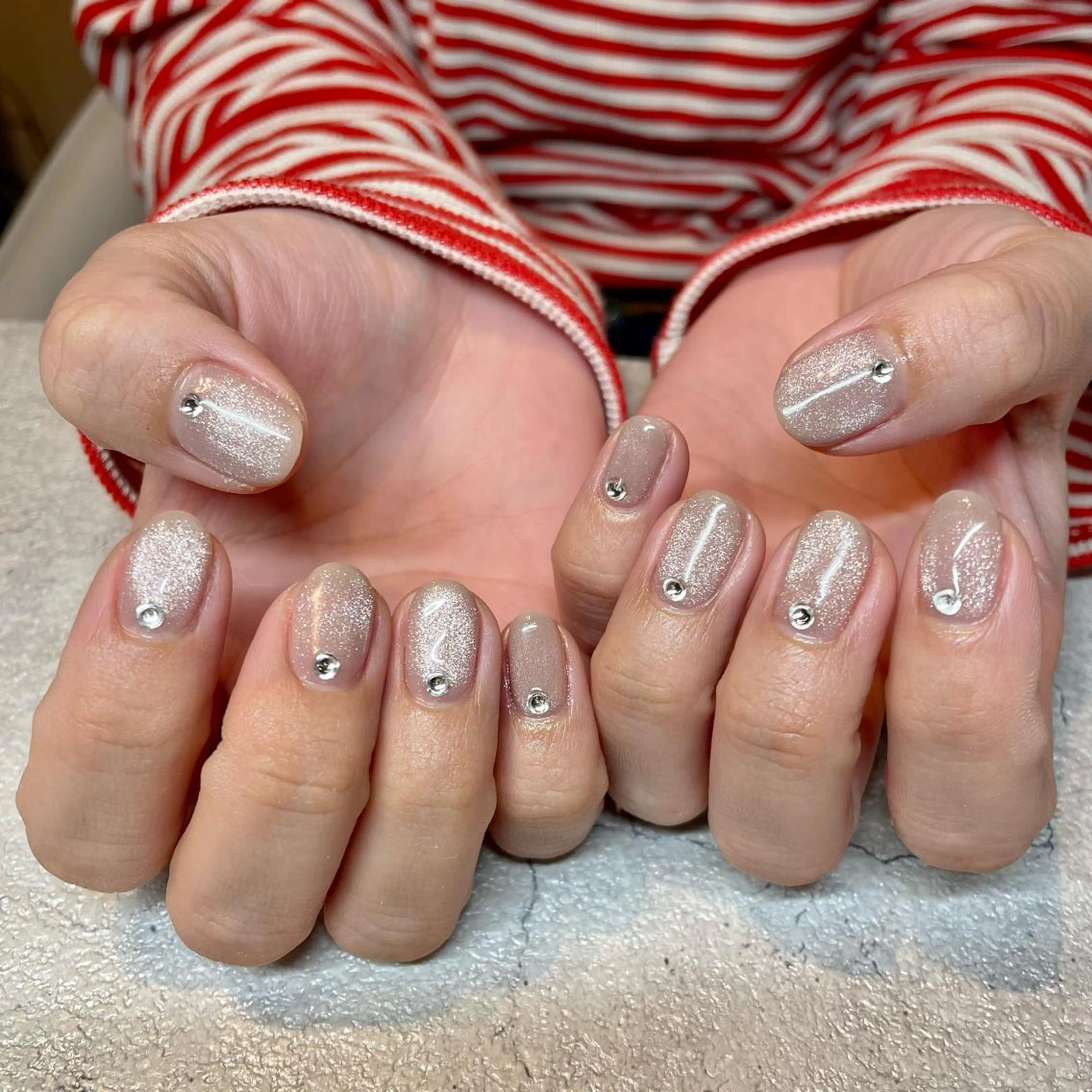 ネイル ストーンネイル ハンドネイル Tocowaka マエダのネイルデザイン