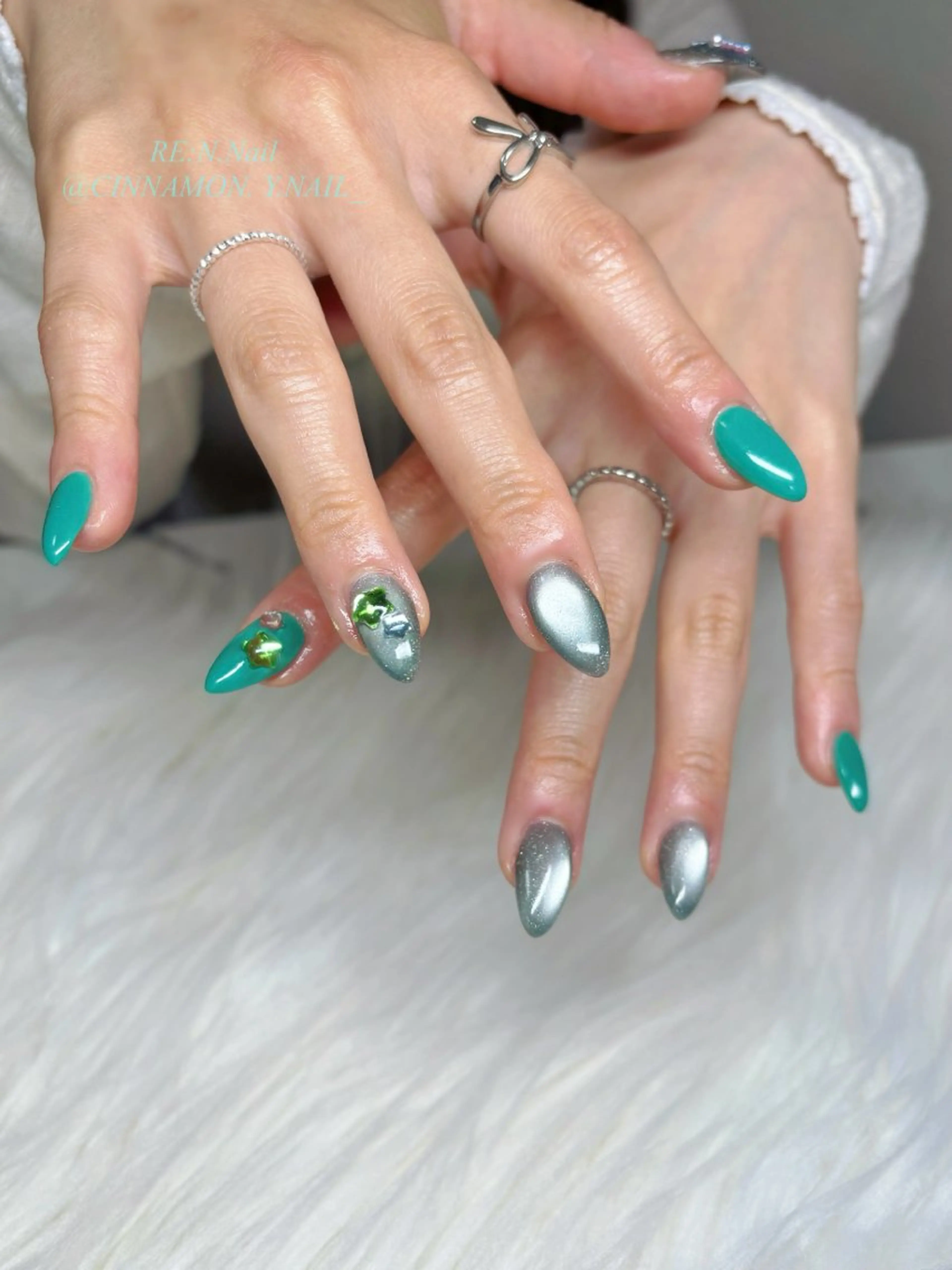 ネイル ハンドネイル Yuna🩵 RE:N.Nailのネイルデザイン