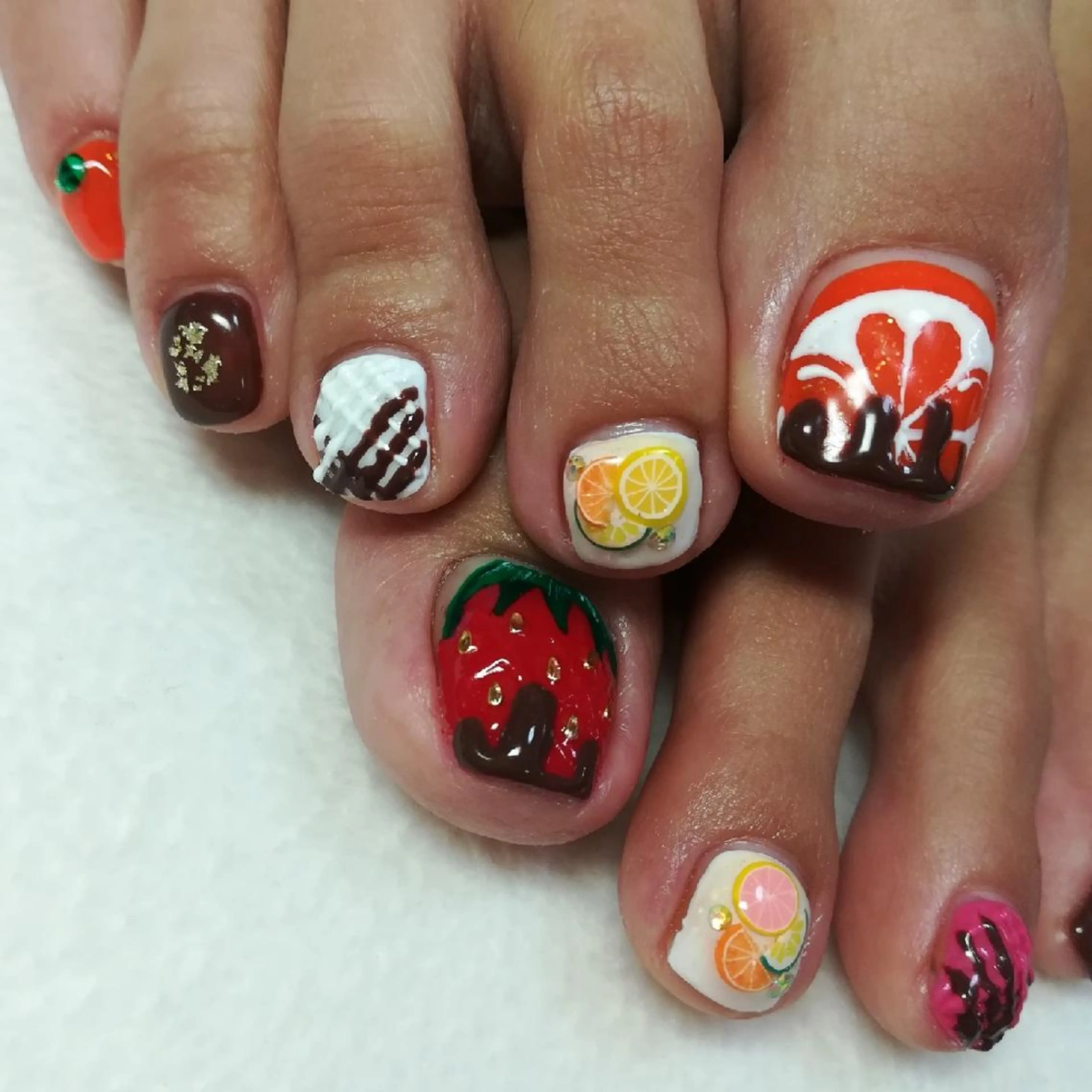 ネイル オレンジ reve あやののネイルデザイン