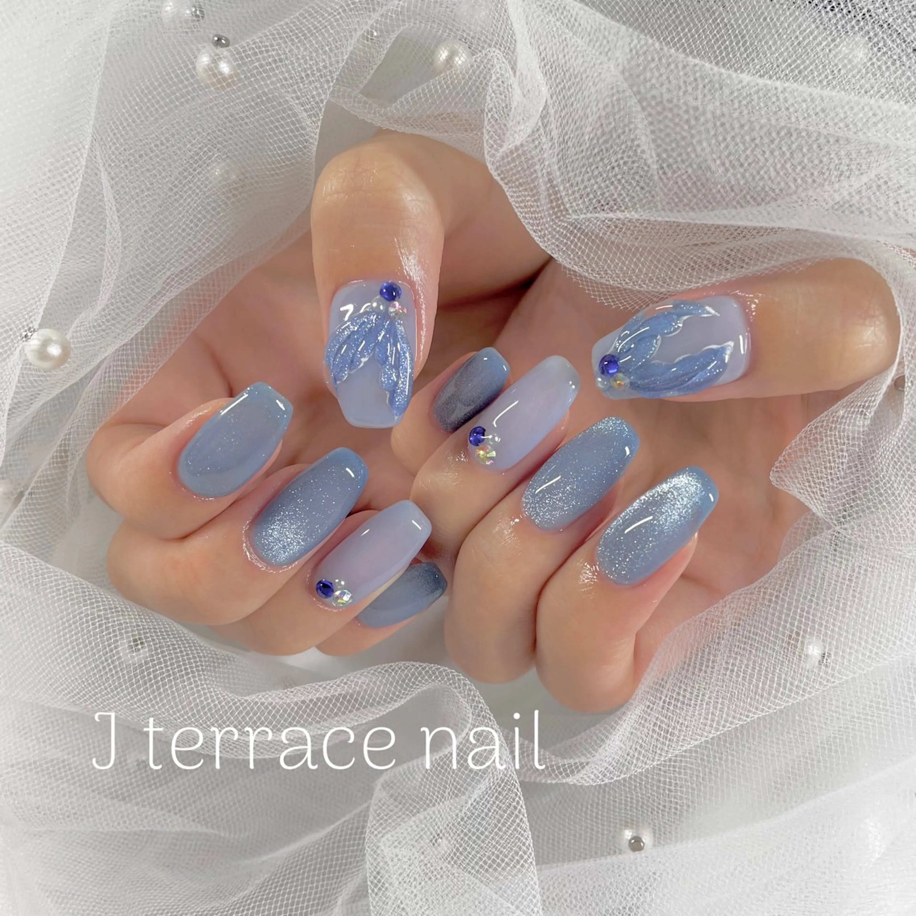 ネイル ジェルネイル マグネットネイル J terrace Nailのネイルデザイン