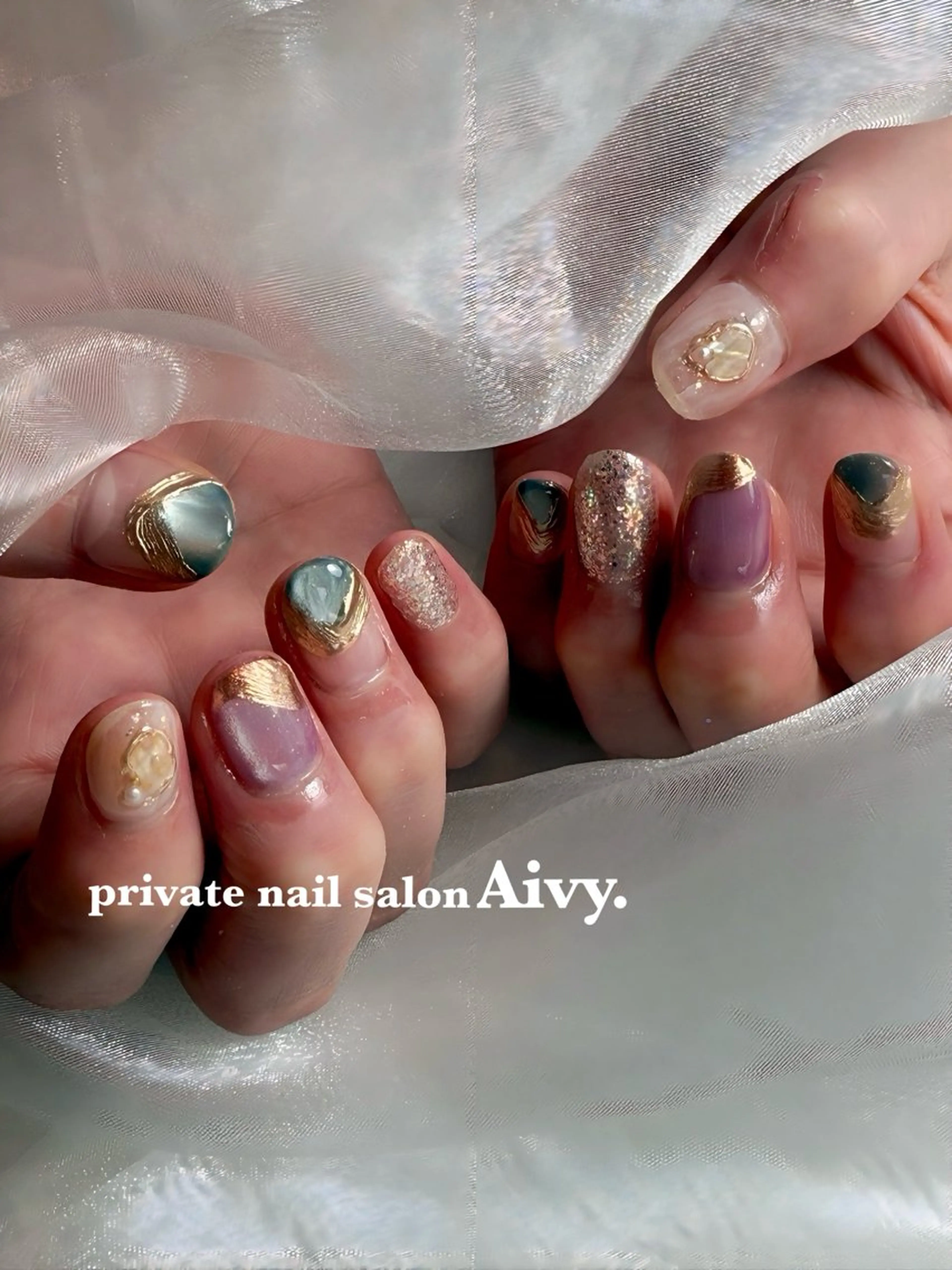 ネイル ニュアンス🌿‬ Aivy./アイビーのネイルデザイン