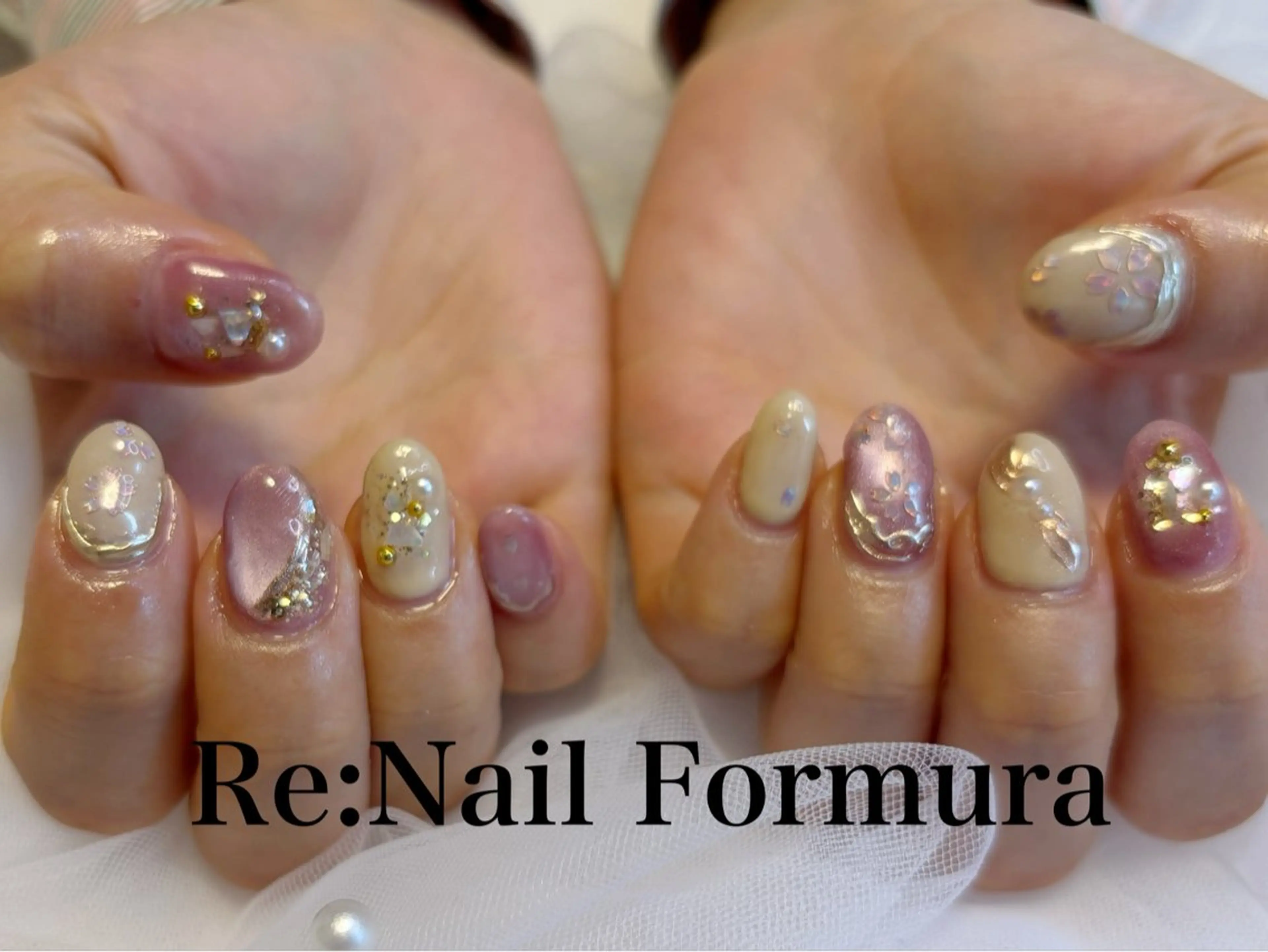 ミディアム ハンドネイル Re:Nail Formula所属・kido chieのネイルデザイン