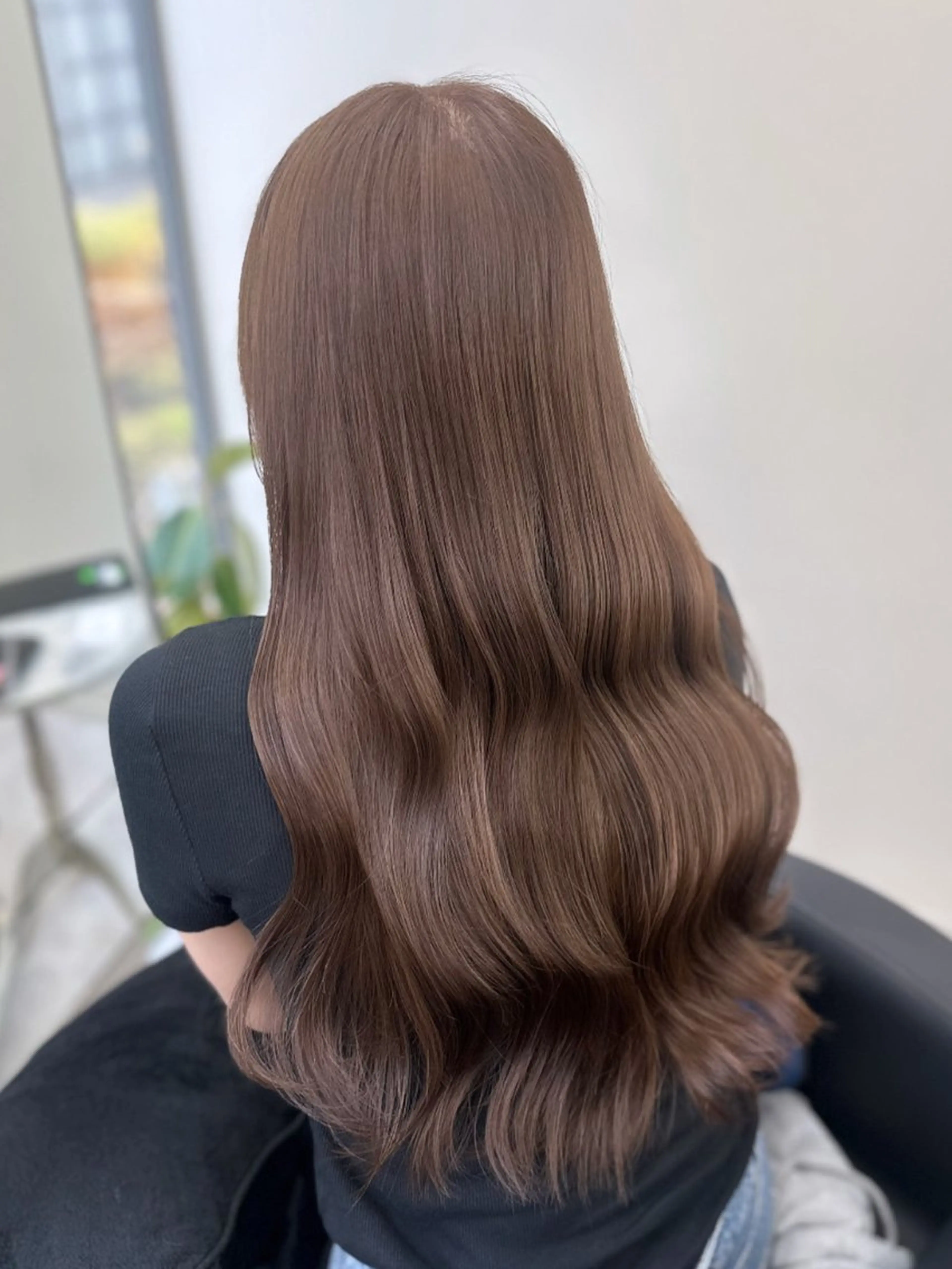 ロング カラー ブリーチ ブラウンカラー ダブルカラー ブリーチなしカラー ヘアカラー トリートメント 縮毛矯正/艶カラー /髪質改善/なんばのヘアスタイル