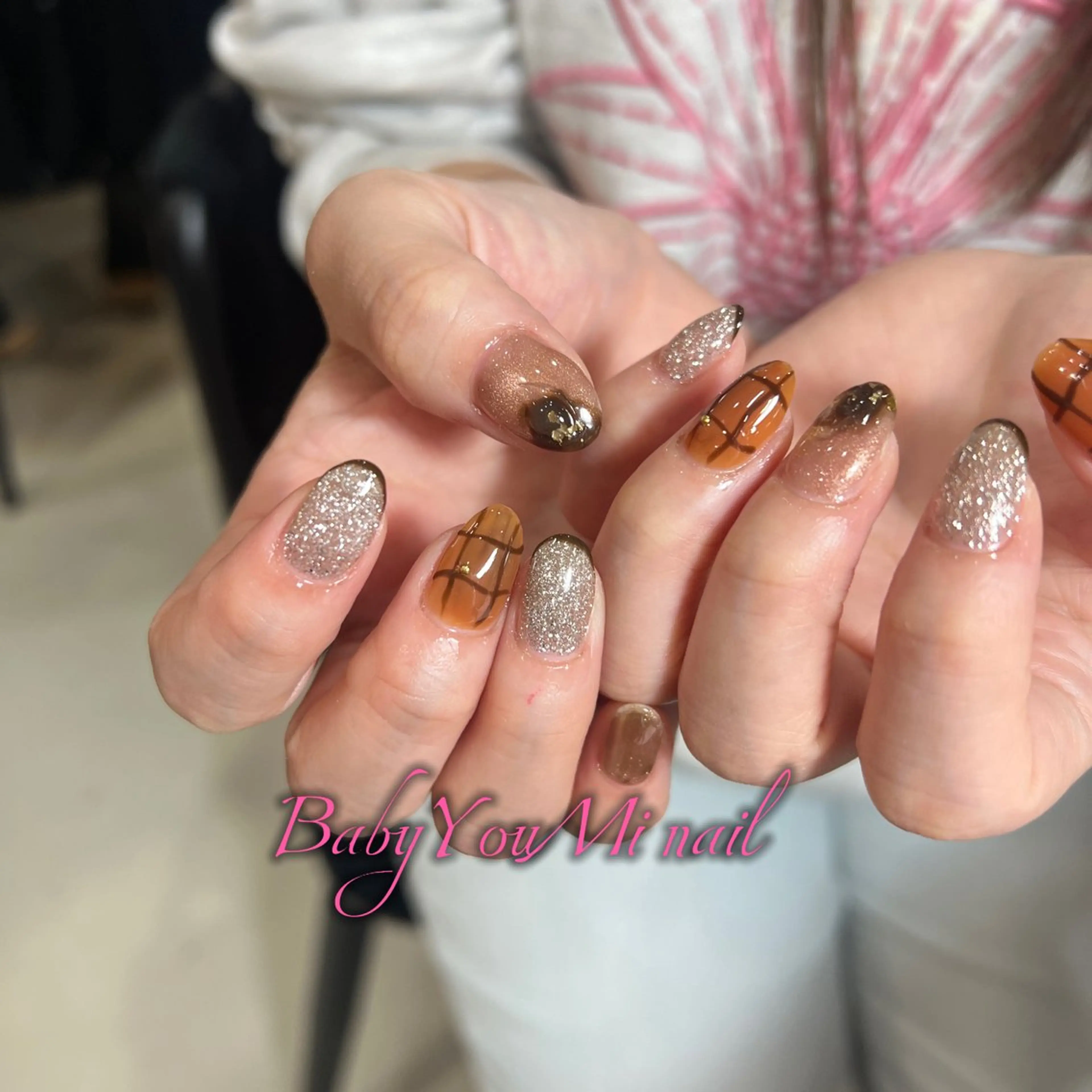 ネイル オーロラネイル フラワーネイル フットネイル フレンチネイル ジェルネイル ハンドネイル BabyYouMi ねねのネイルデザイン