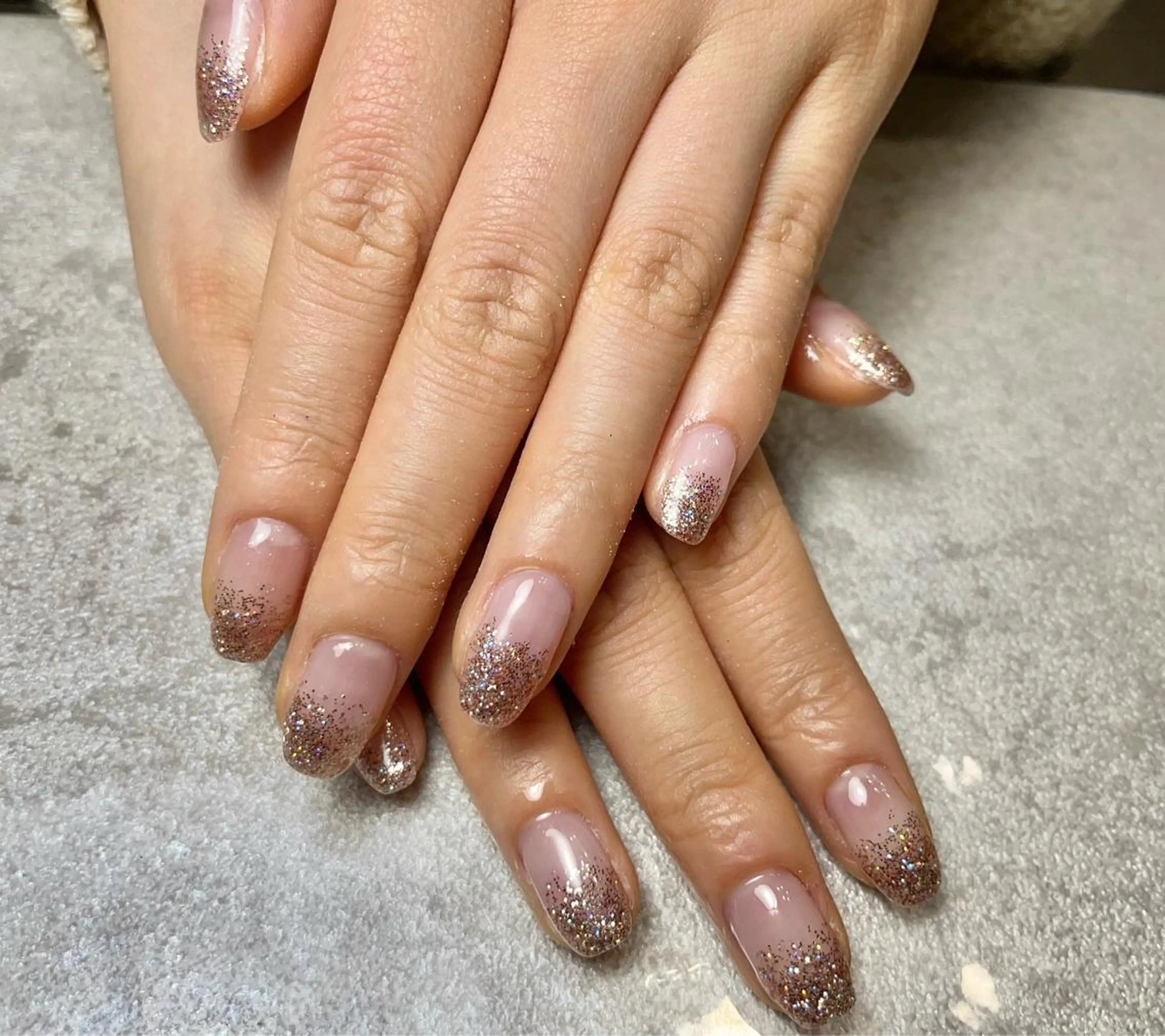 ネイル ジェルネイル グラデーション キラキラネイル ラメ(グリッター) パラジェル BLANCEnail所属・BLANCnail yuuのネイルデザイン