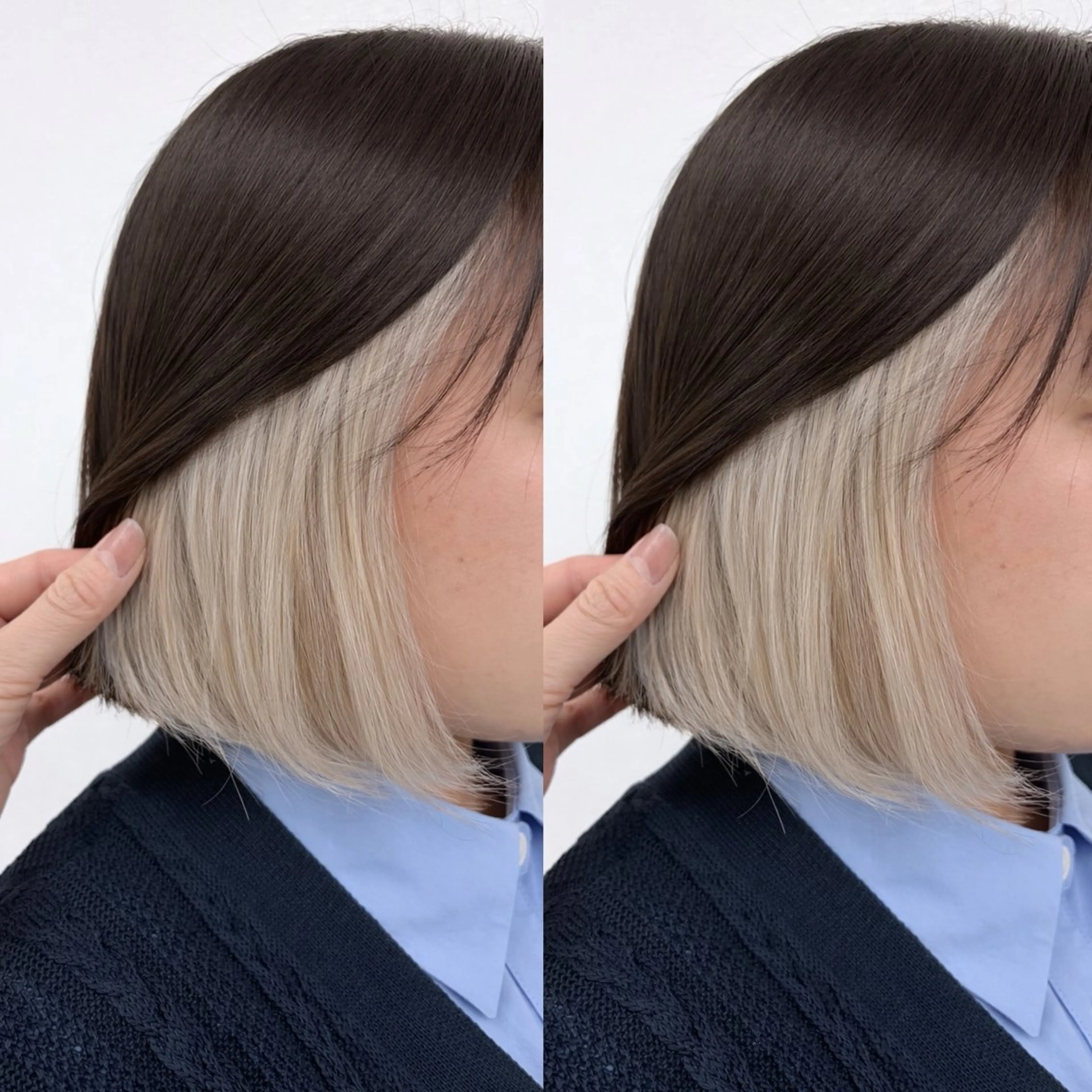 ミディアム カラー カット ヘアカラー トリートメント ハイトーン🎀 暖色系カラー🎀愛美のヘアスタイル